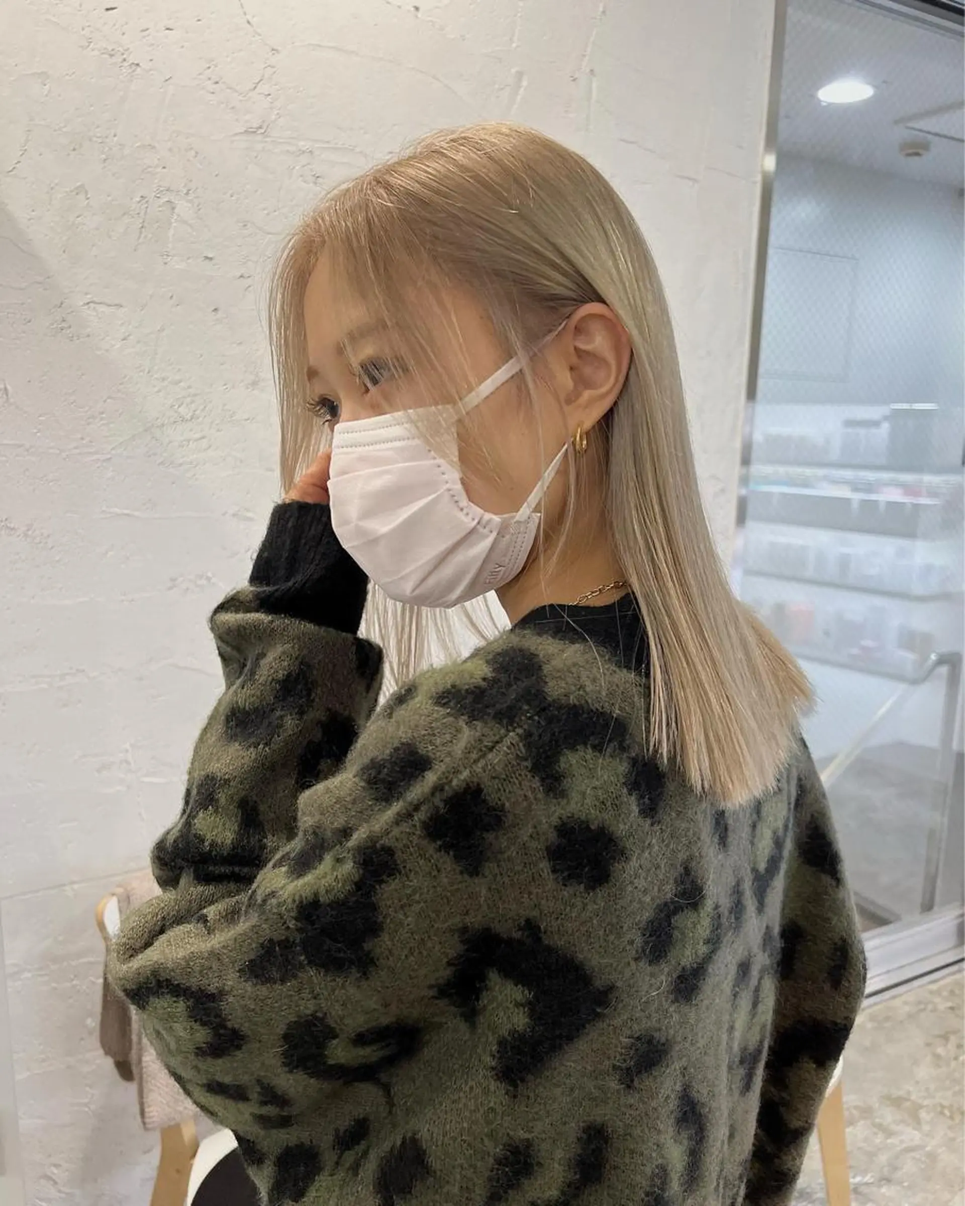 セミロング カラー ベージュカラー ホワイトベージュ ヘアカラー トリートメント fit /HONOKAのヘアスタイル