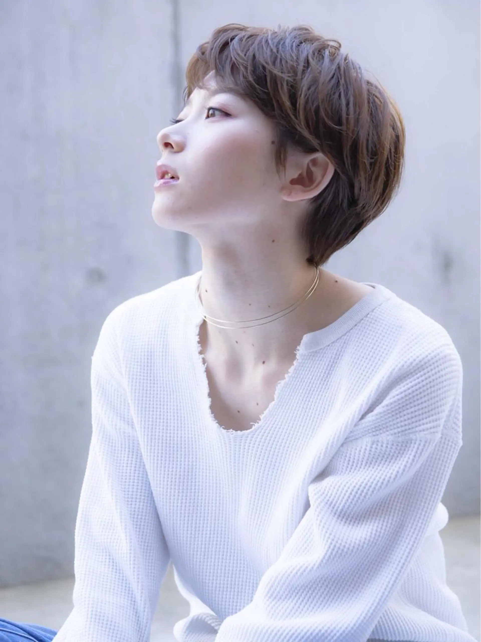 ショート カラー ヘアアレンジ ミニボブ/ブリーチ 🌈MISATOのヘアスタイル