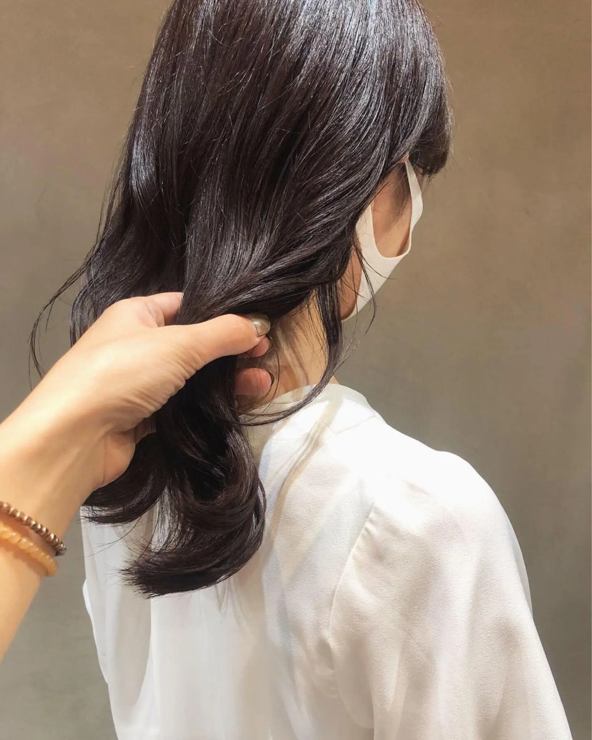ロング カラー ヘアアレンジ ブラウンカラー ココアブラウン カット ヘアカラー トリートメント 酸性縮毛矯正🧴韓国 レイヤー/髪質改善のヘアスタイル
