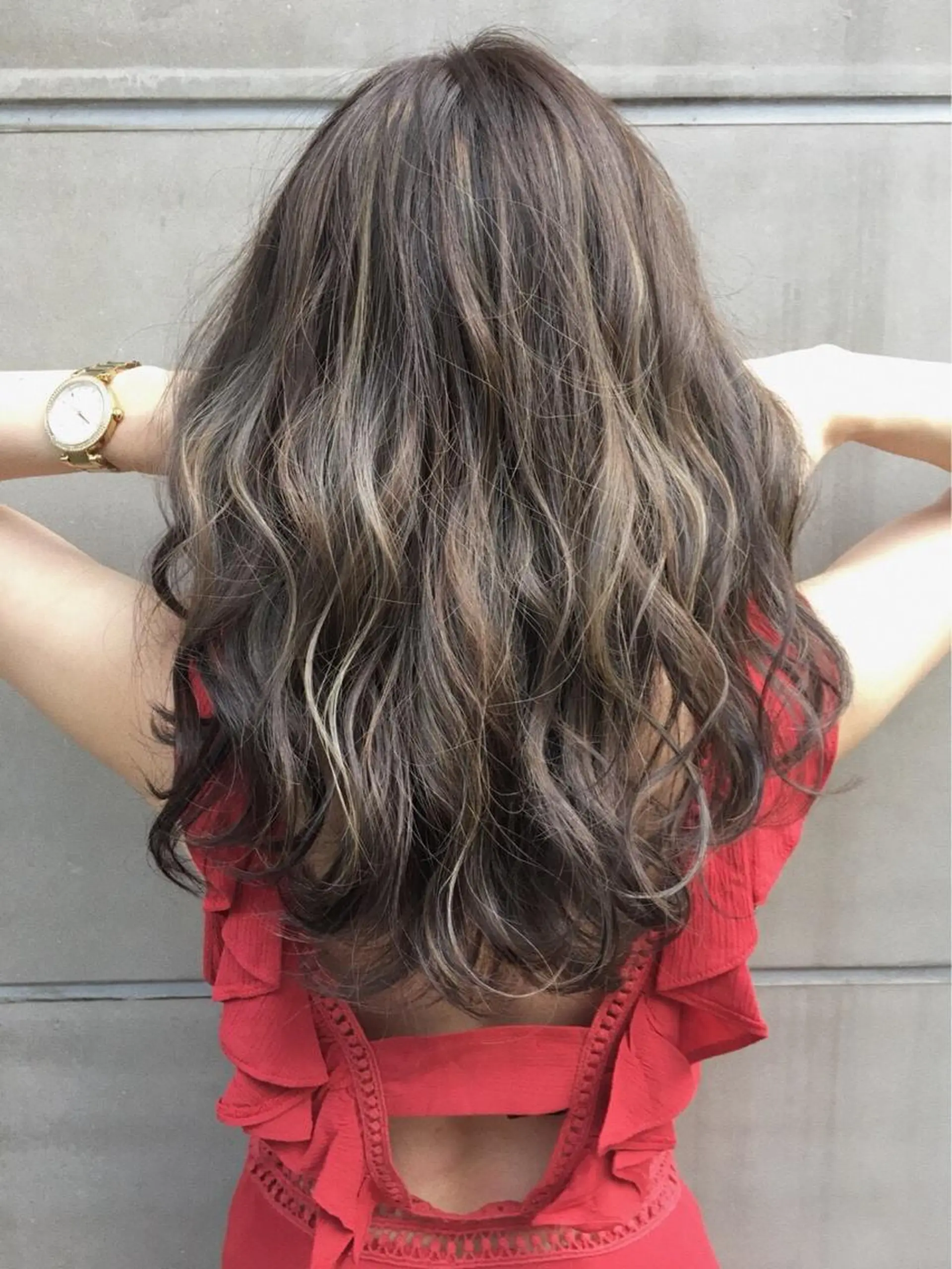 セミロング カラー 北間 寛哉のヘアスタイル