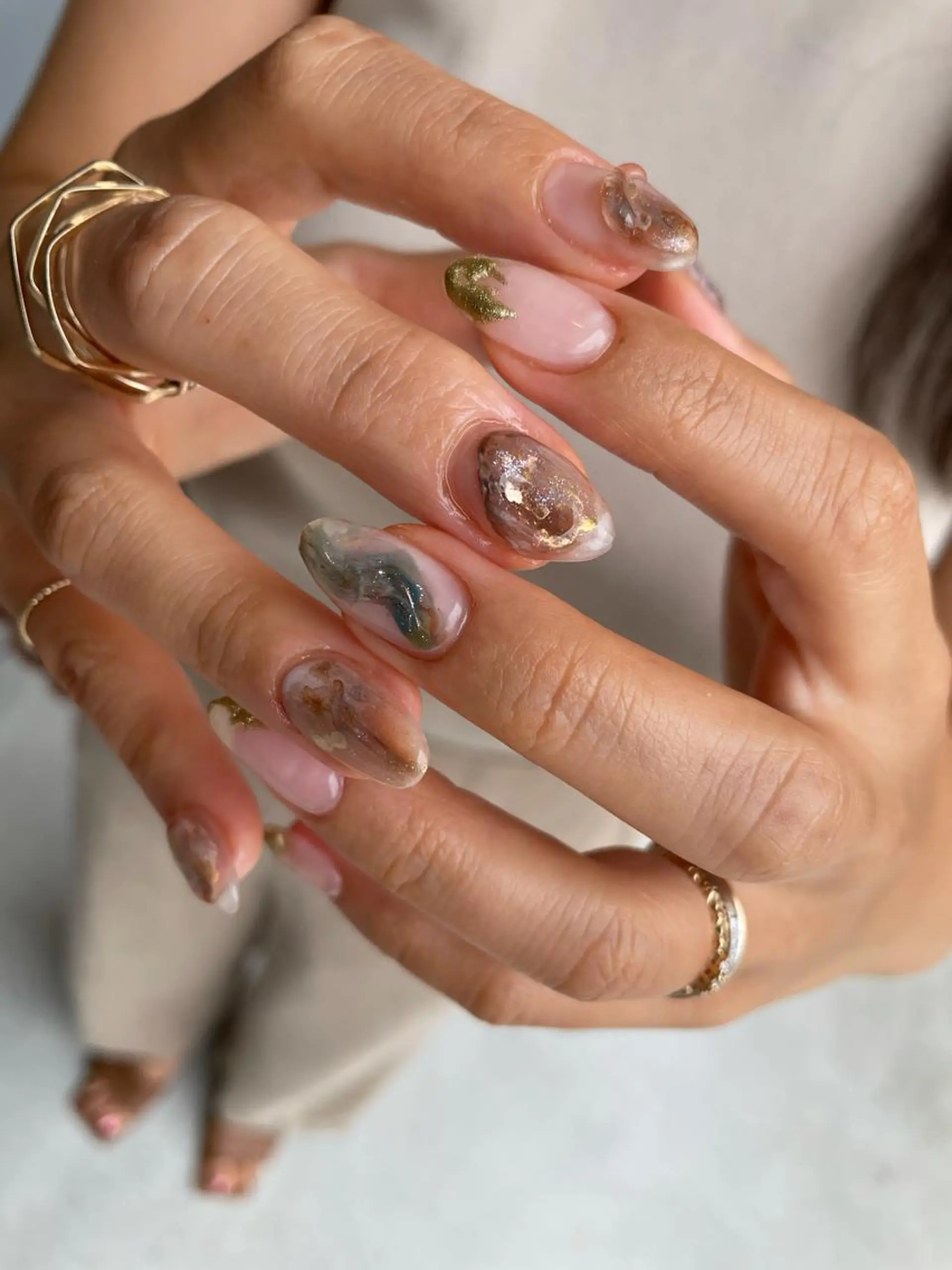 ロング カラー ヘアアレンジ キッズ ネイル マツエク・マツパ 福田 加奈のネイルデザイン