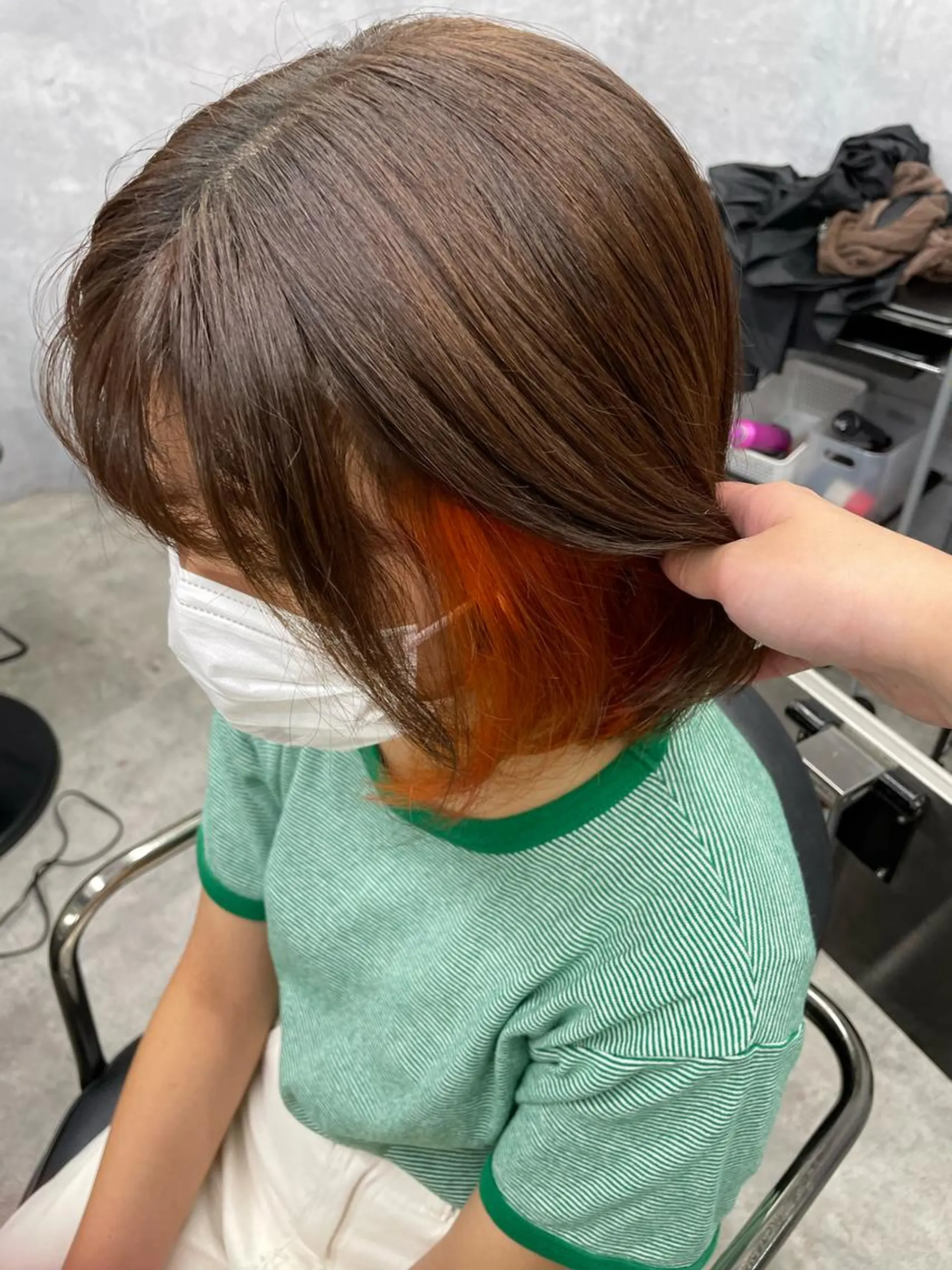 ミディアム Cielro/ダブル カラー/西田咲希のヘアスタイル