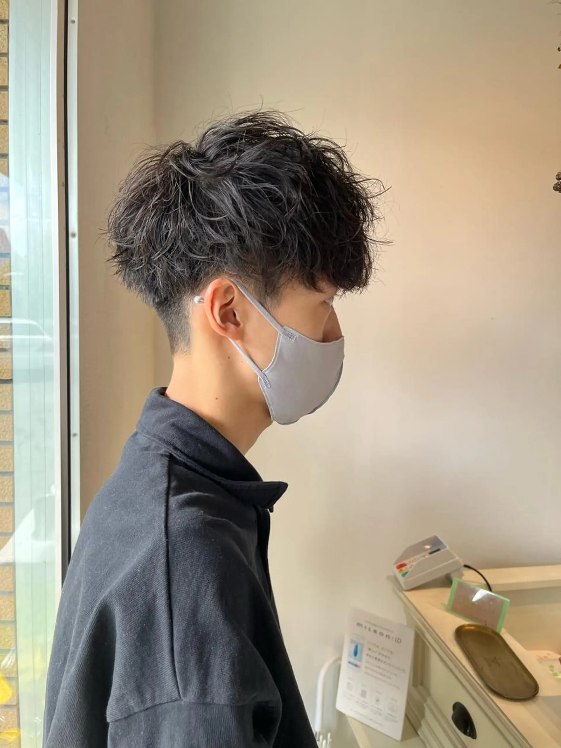 ショート パーマ カット パーマ トリートメント ニュアンスパーマ／ レイヤー／茶屋町のヘアスタイル