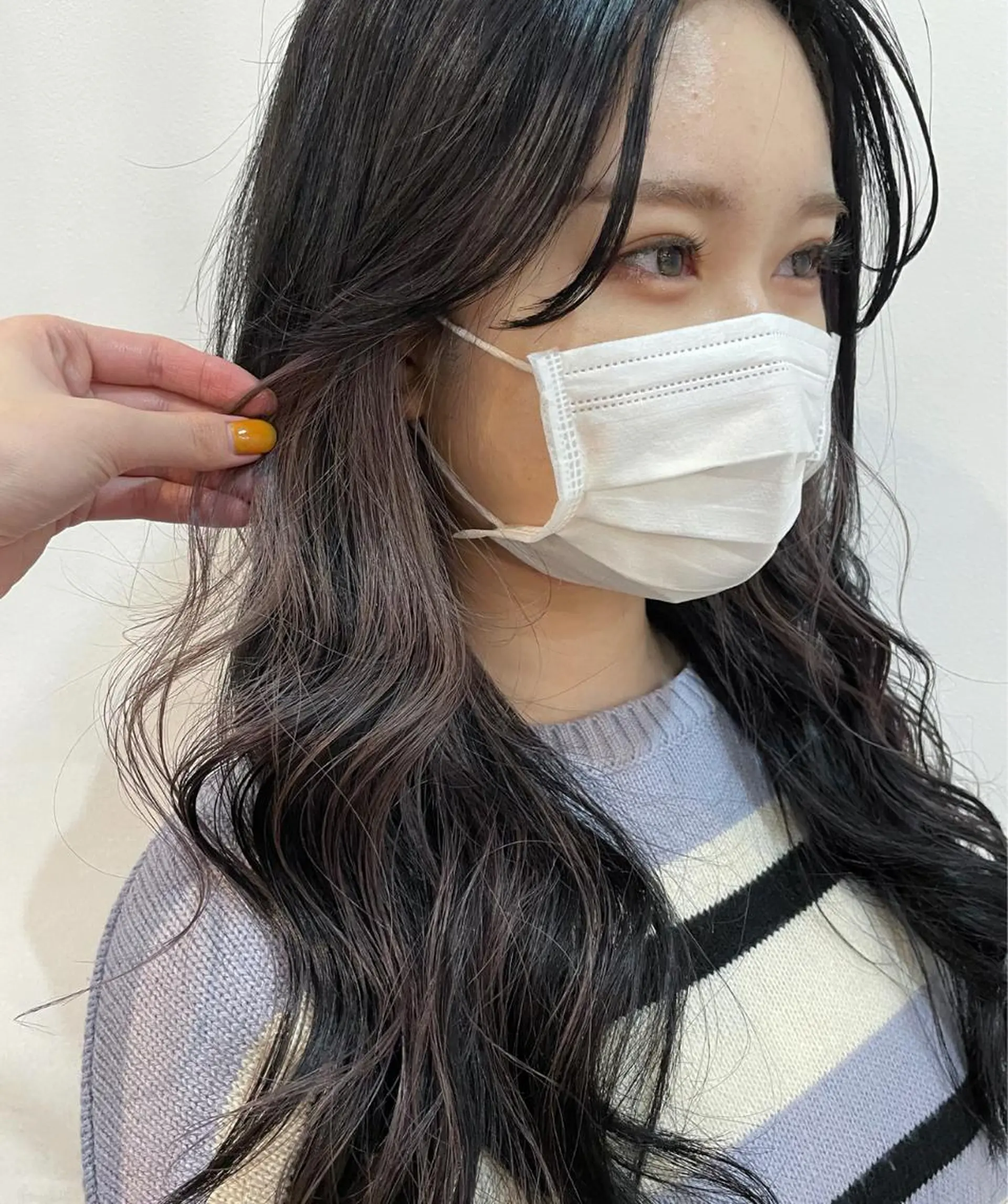 ロング カラー ベージュカラー グレージュ ラベンダーカラー ラベンダーベージュ chiharu ボブ/レイヤーのヘアスタイル