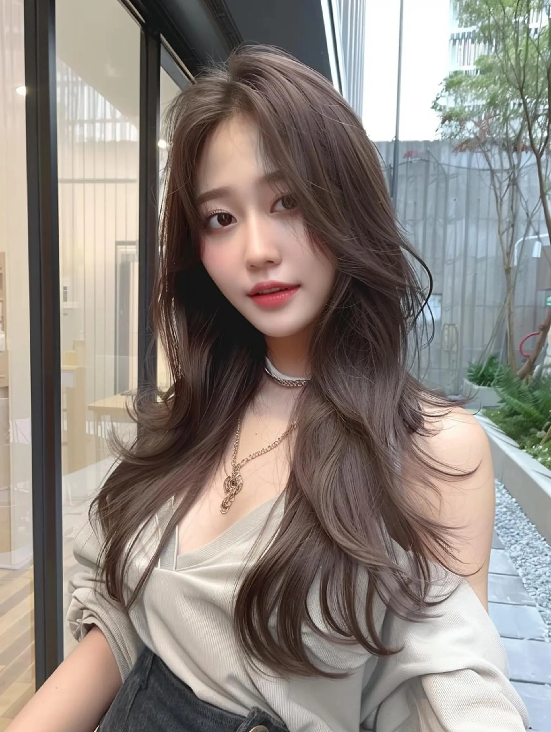 ロング ✨ブリーチなし× 髪質改善⚡新宿駅近のヘアスタイル