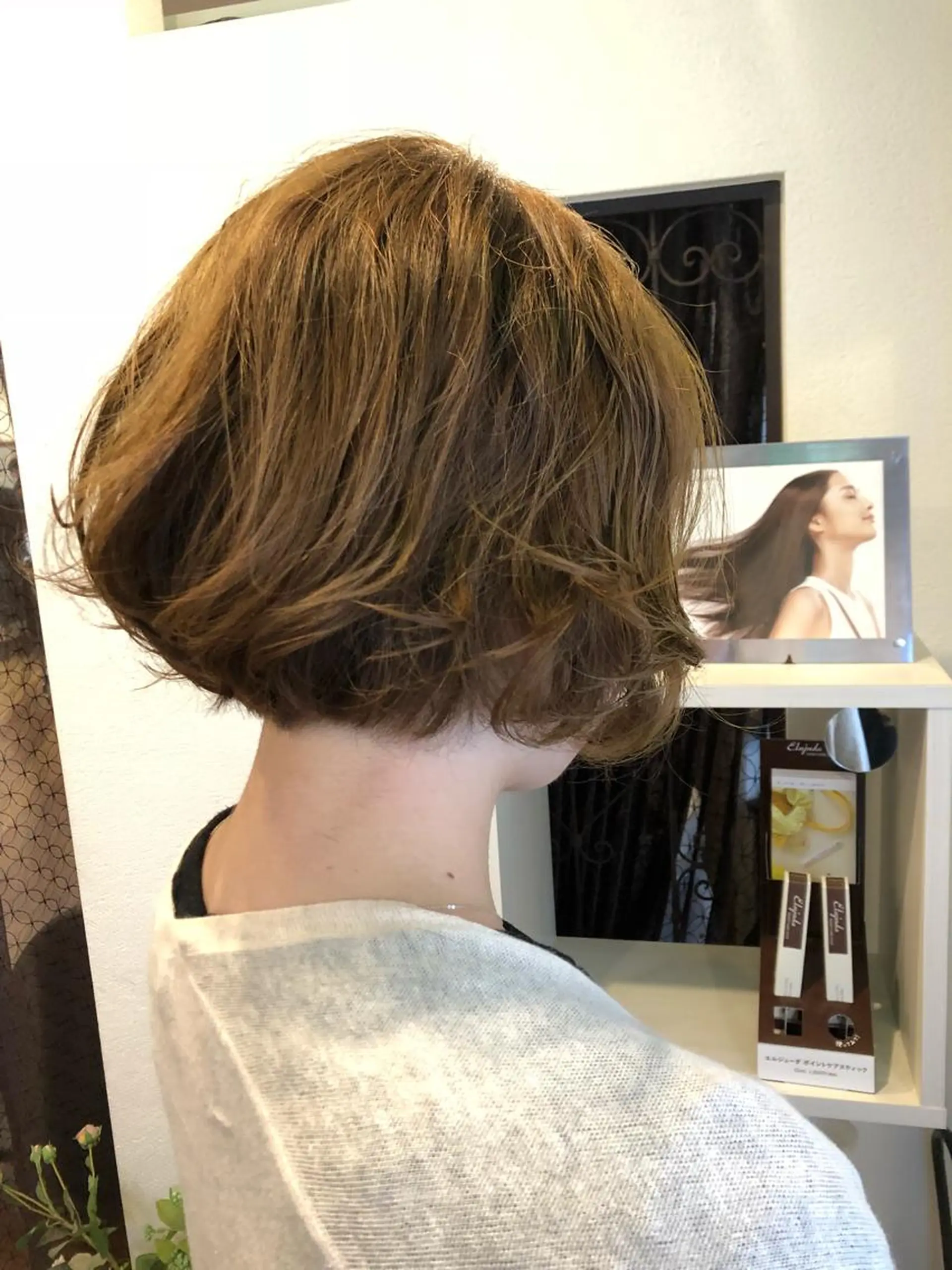 ショート 前下がりボブ ボブ 谷口ゆめ/縮毛矯正/ 大人女子/眉ワックスのヘアスタイル