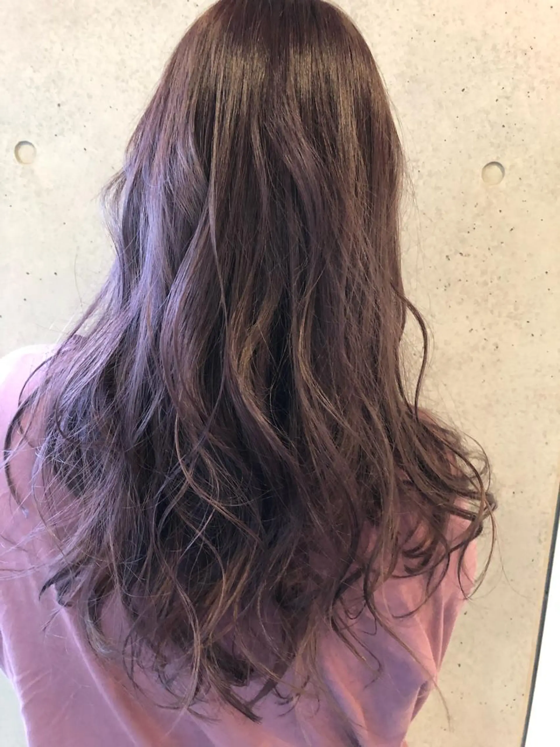 ロング カラー アッシュ ラベンダーカラー ラベンダーアッシュ 松本 明日可のヘアスタイル