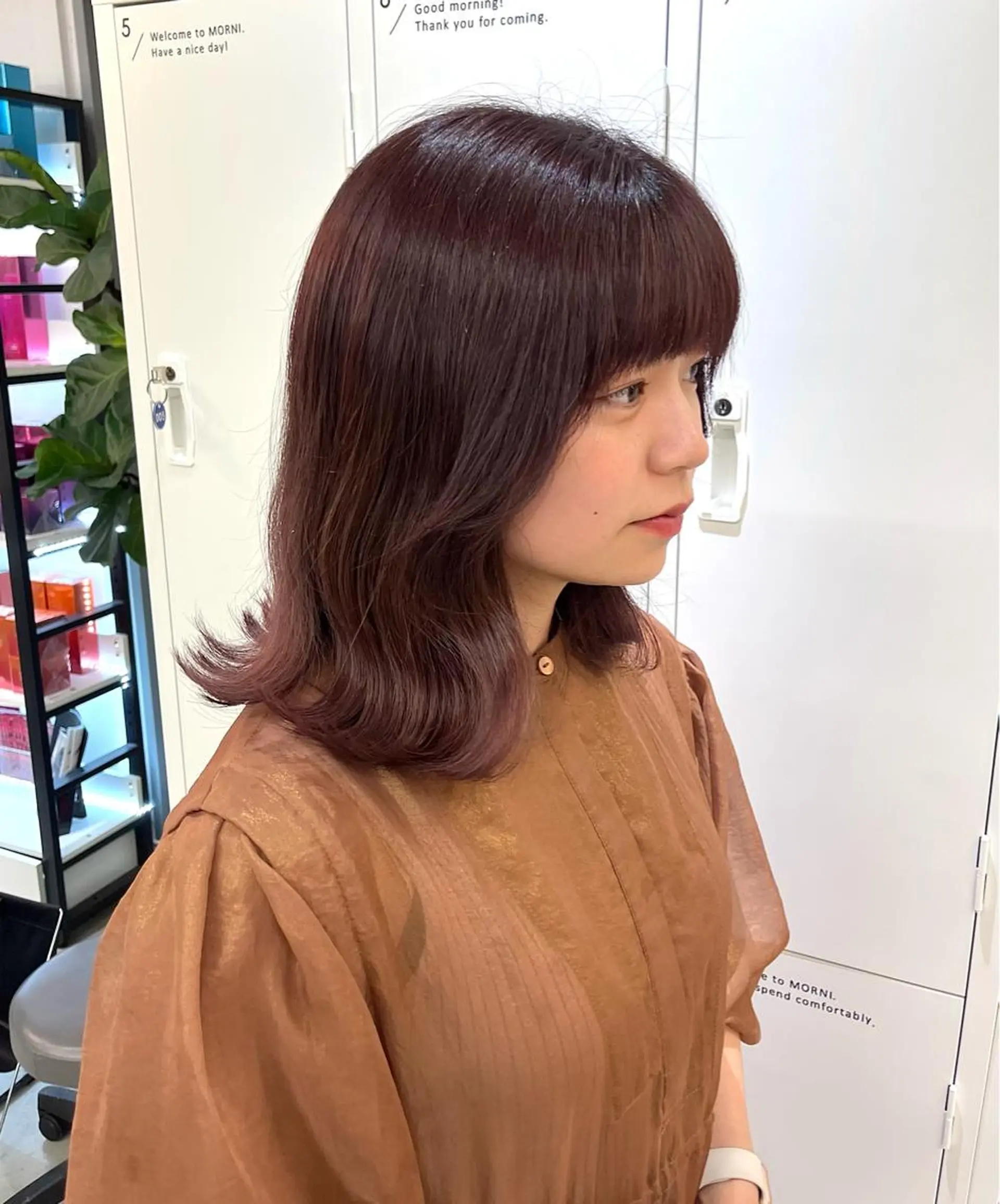 ミディアム カラー ラベンダーカラー ピンクカラー 神原 茉依🩰🪩のヘアスタイル