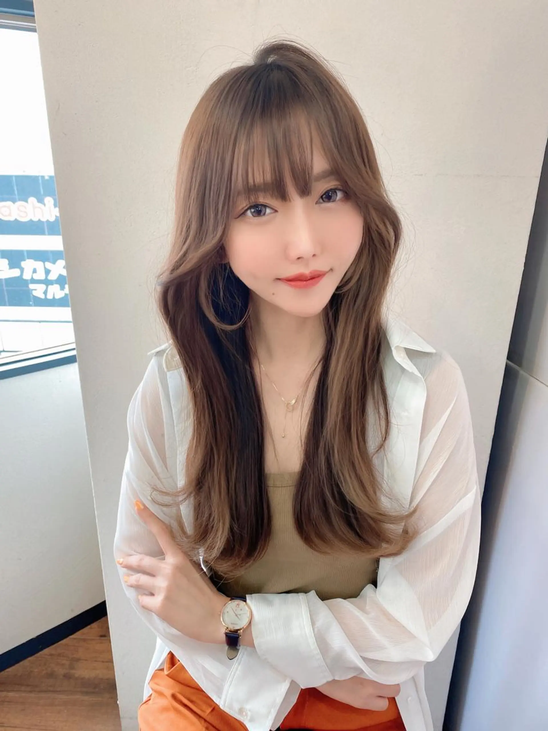 セミロング ボブ くびれヘア エギョモリ 韓国風ヘア レイヤーカット カット ヘアカラー トリートメント 大人可愛いレイヤー 大田のヘアスタイル