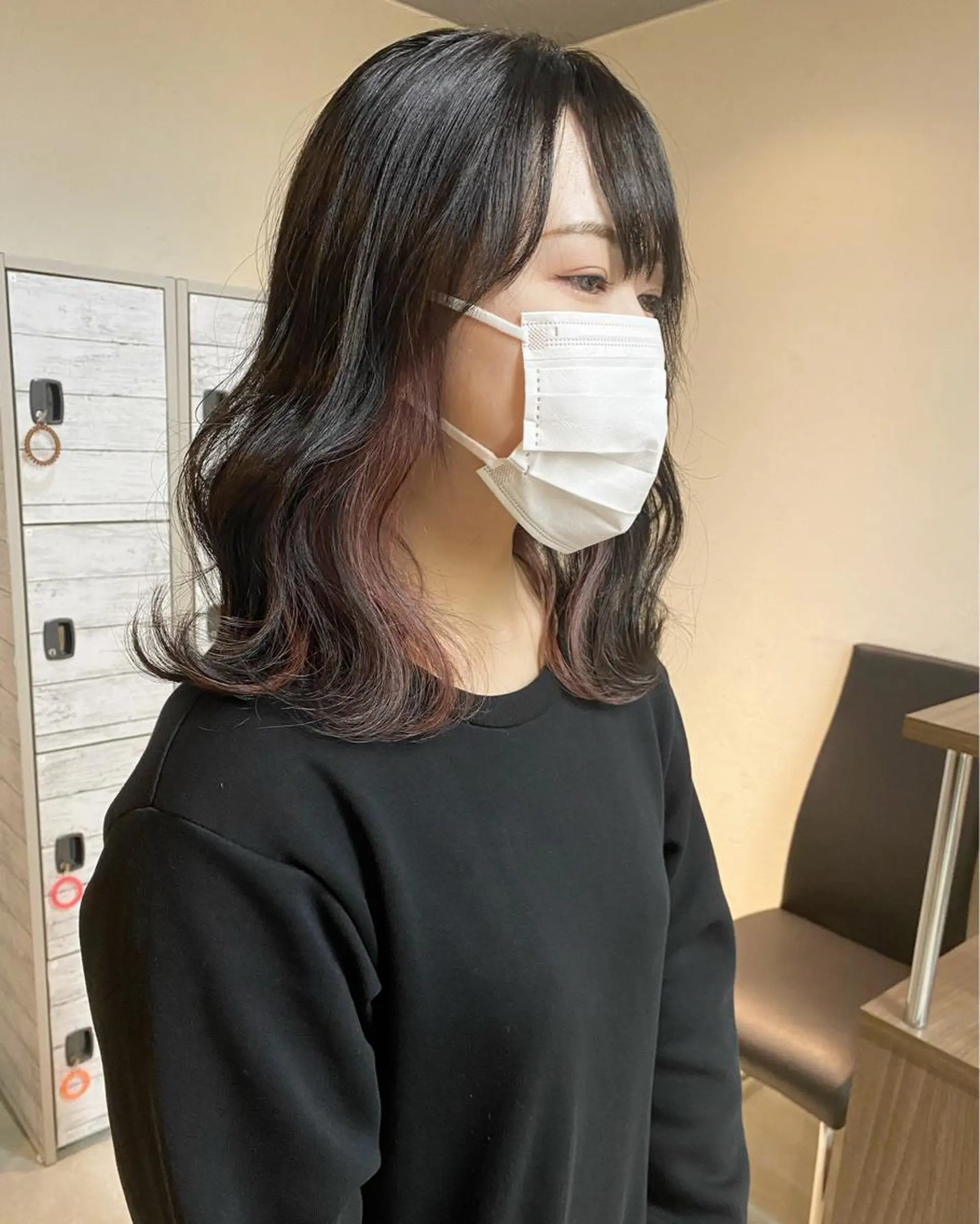 セミロング カラー ブリーチ ケアブリーチ ヘアカラー トリートメント 後藤紗英/髪質改善 /オリーブベージュのヘアスタイル