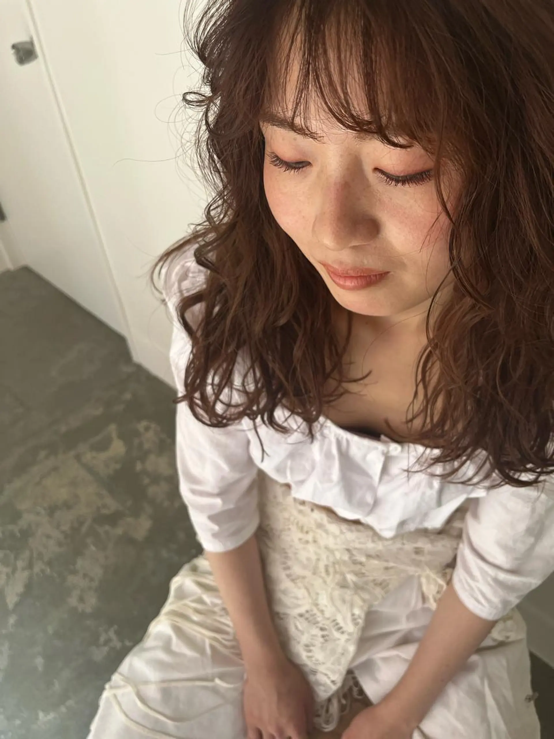 ロング カラー ブラウンカラー ピンクカラー ピンクブラウン robe 田中 実友のヘアスタイル