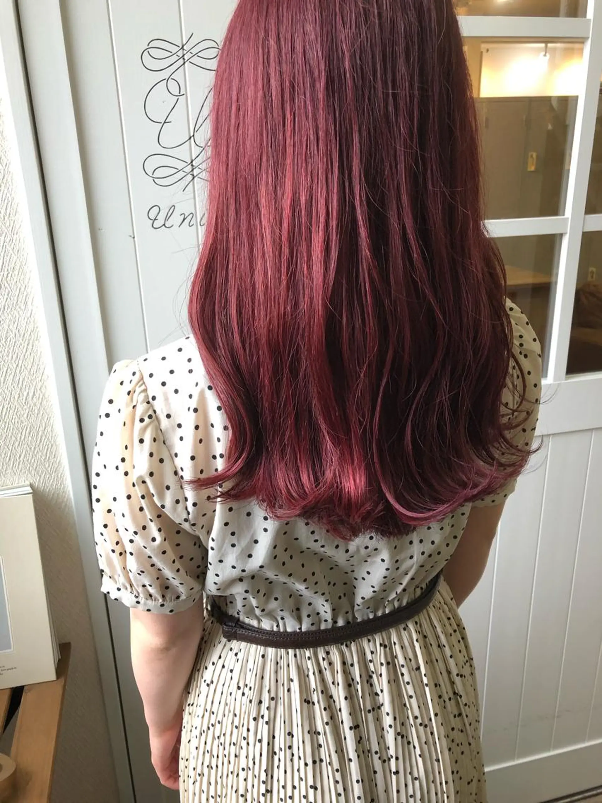 ロング カラー ブリーチ ピンクカラー ローズカラー 小木曽智美 /ボブ/ショートのヘアスタイル