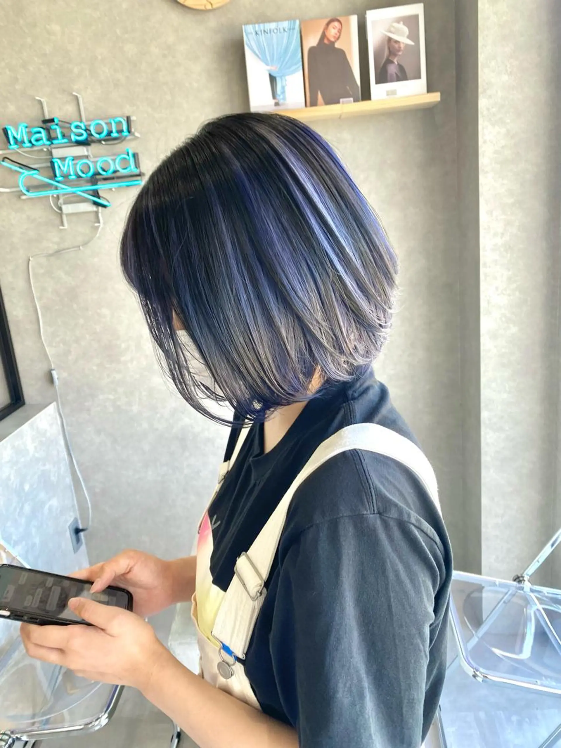 ミディアム カラー カット ヘアカラー トリートメント 一ノ瀬 暁のヘアスタイル