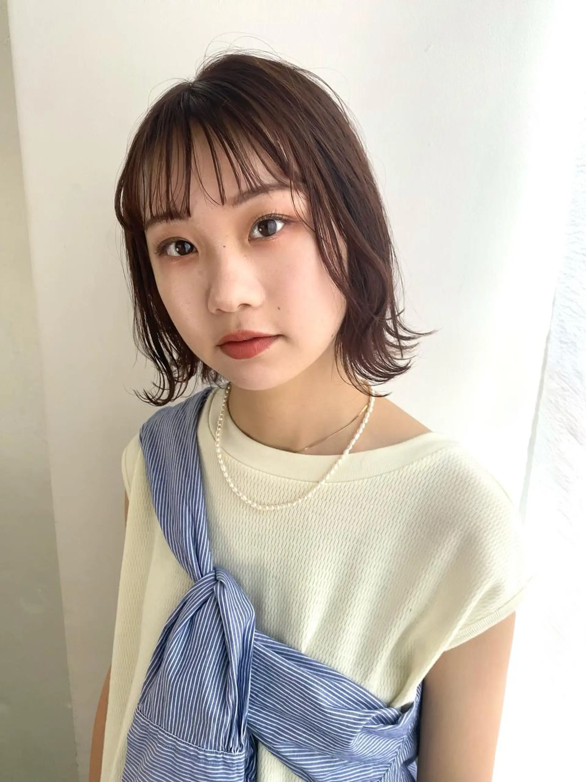 ミディアム Okamura Chisatoのヘアスタイル