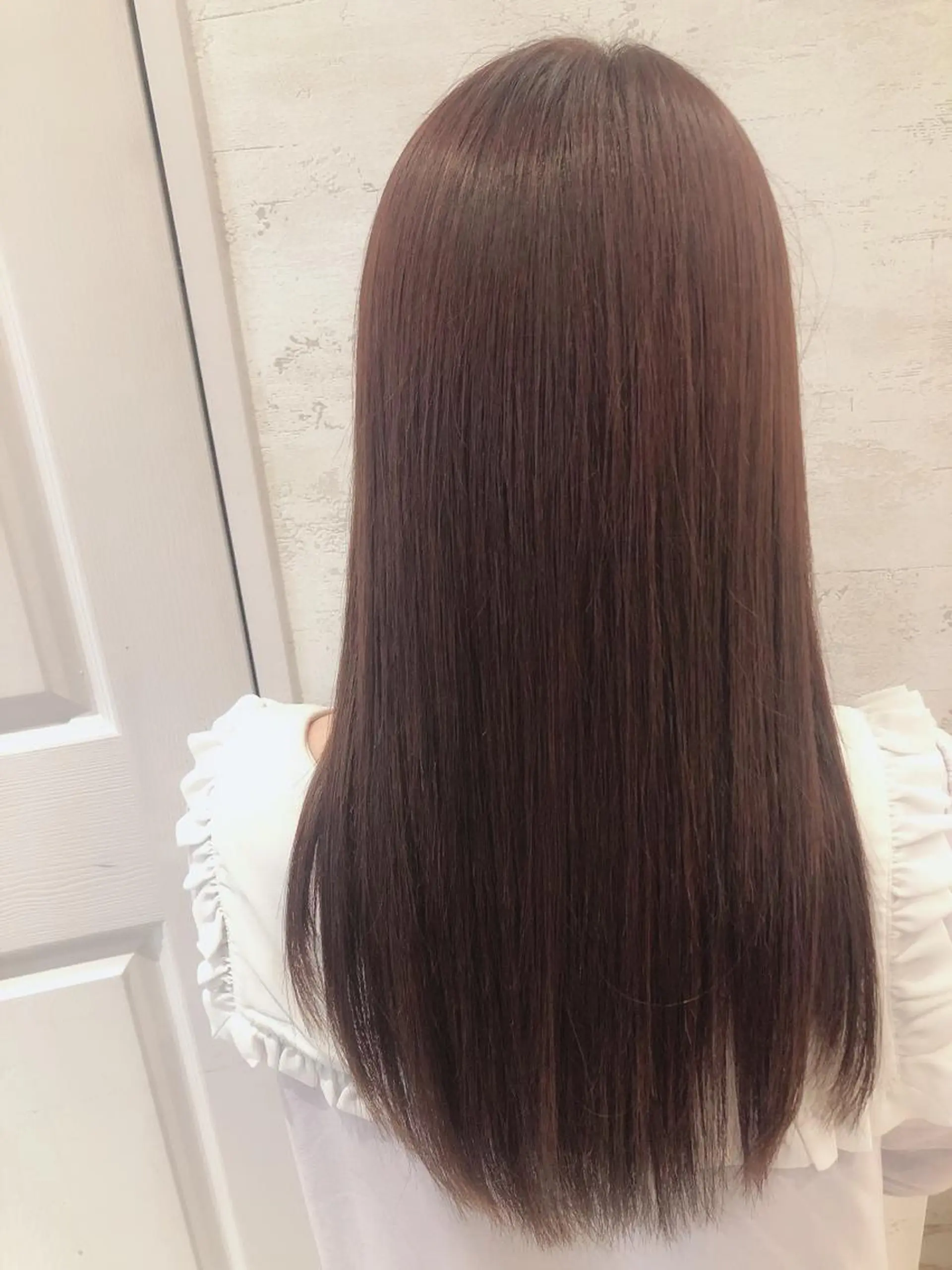 セミロング ピンクブラウン 似合わせカット 小顔カット 縮毛矯正・髪質改善 ❣️三浦正也のヘアスタイル