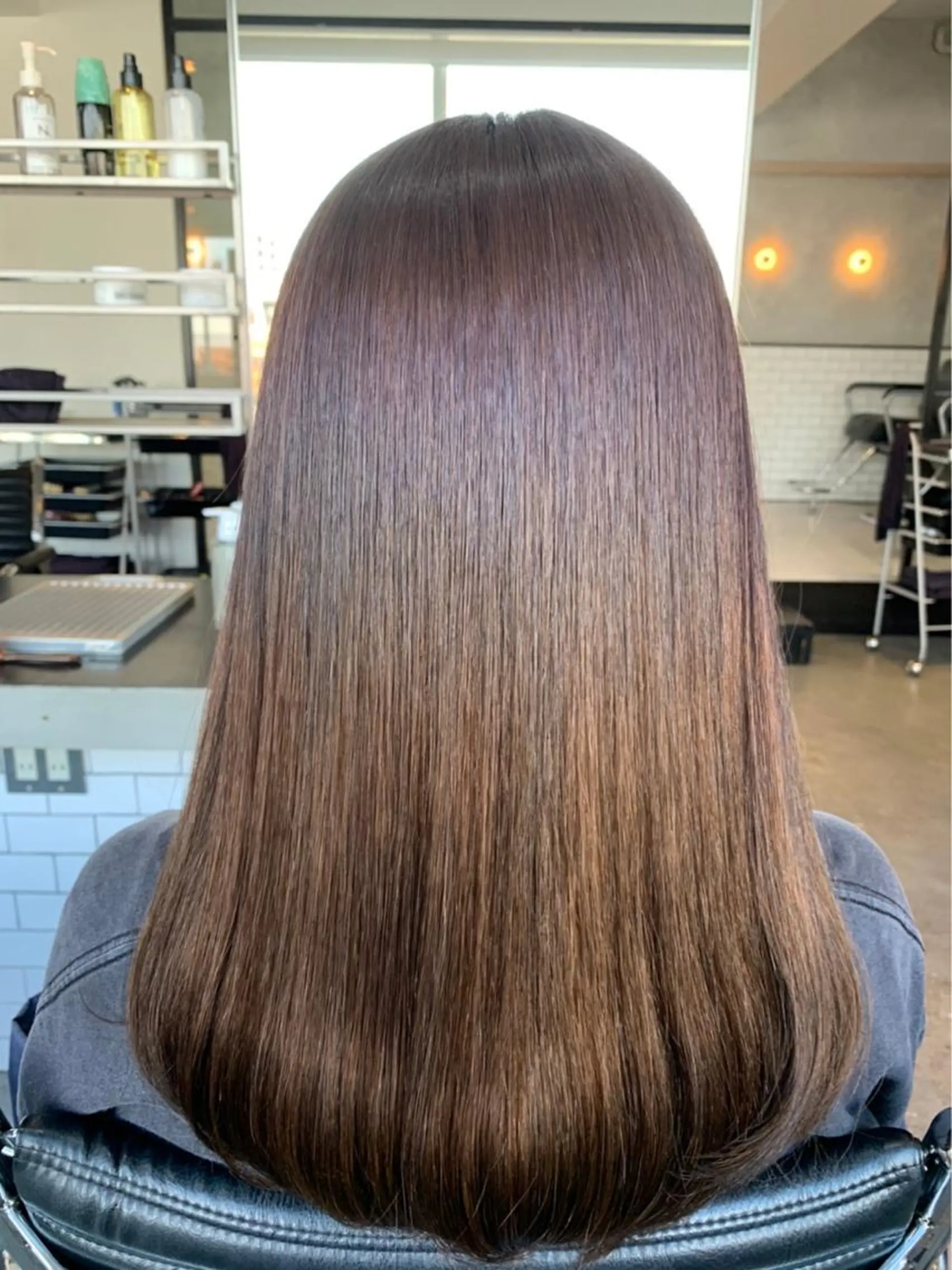 セミロング 髪質改善 トリートメント 酸熱トリートメント 縮毛矯正 トリートメント Life salon SAKURAのヘアスタイル