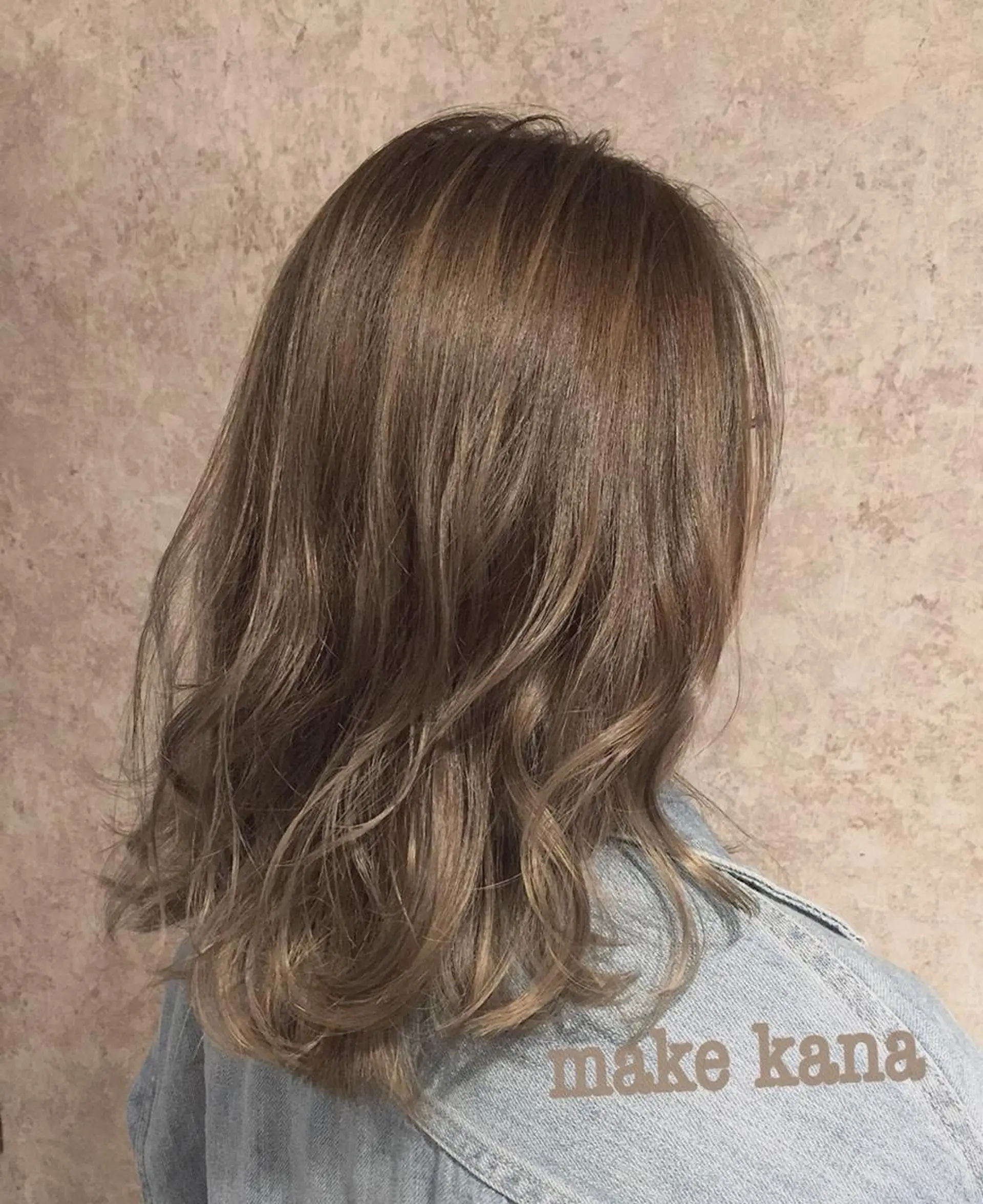 ミディアム カラー パーマ 小顔カット✨ 透明感カラー/村上のヘアスタイル