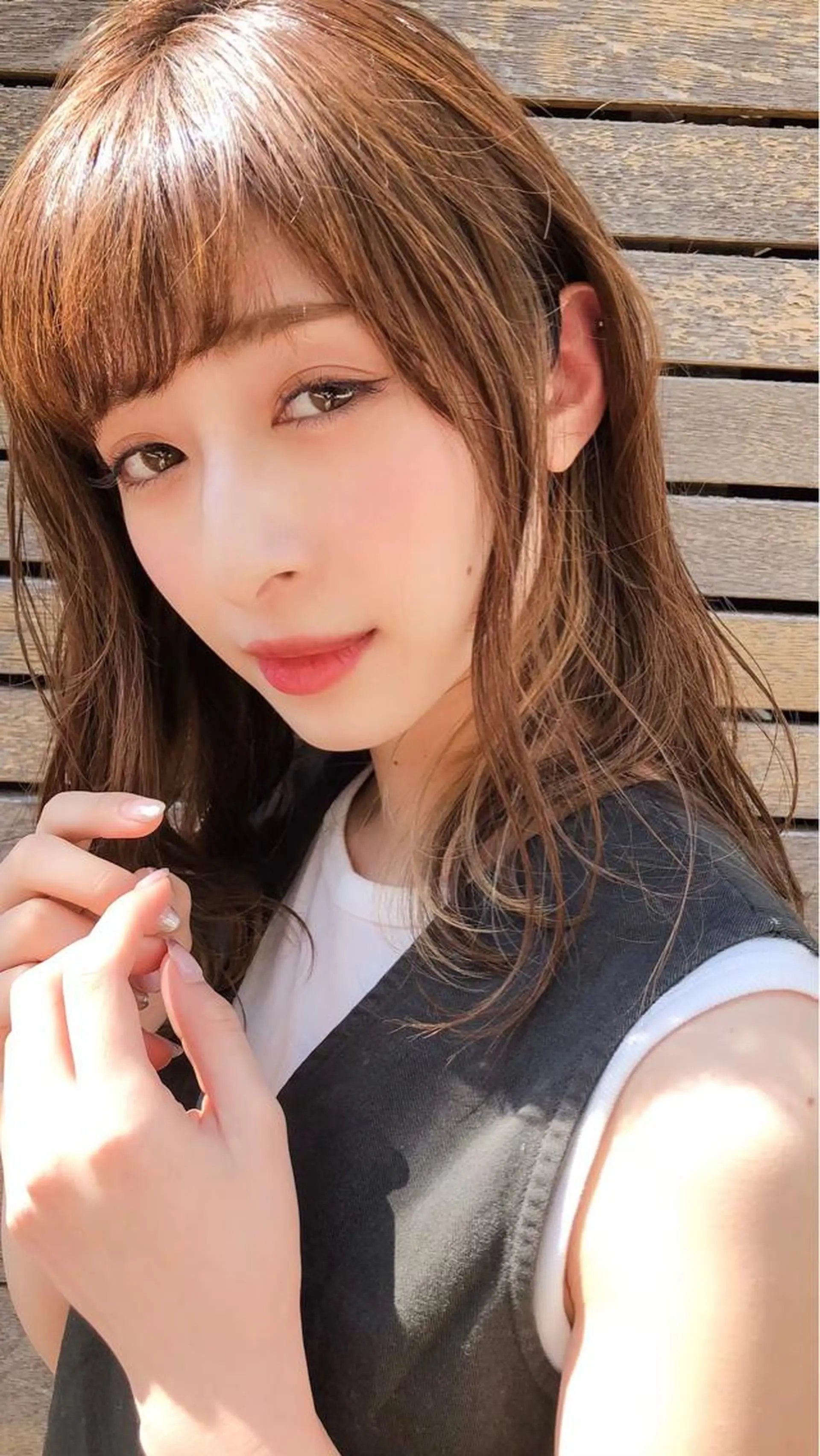 セミロング カラー ヘアカラー 大人っぽ♡上品な暖色 ♡ブリーチなし♡のヘアスタイル