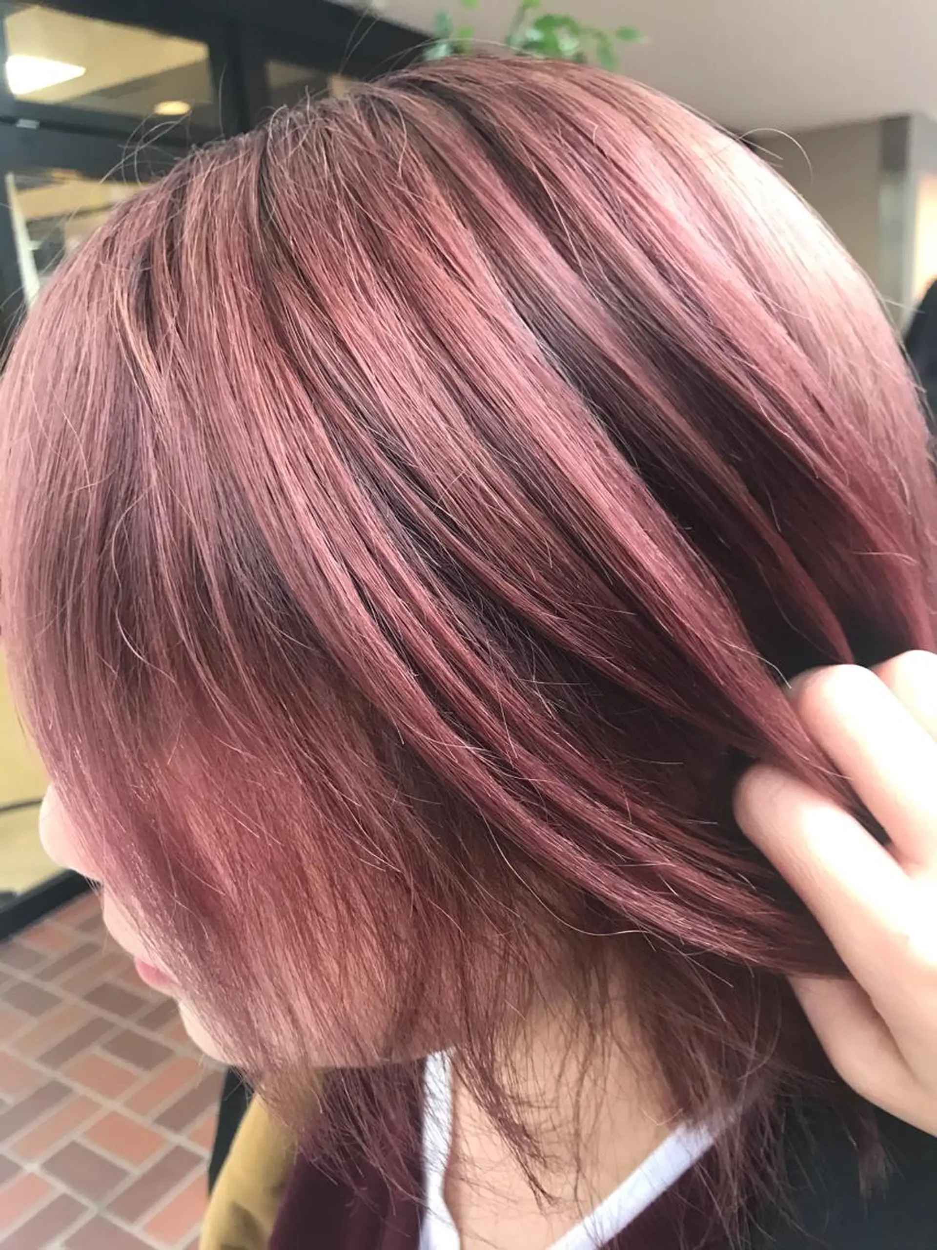 ショート カラー ピンクカラー パープルカラー ボブ/インナーカラー /眉毛/Miyuのヘアスタイル