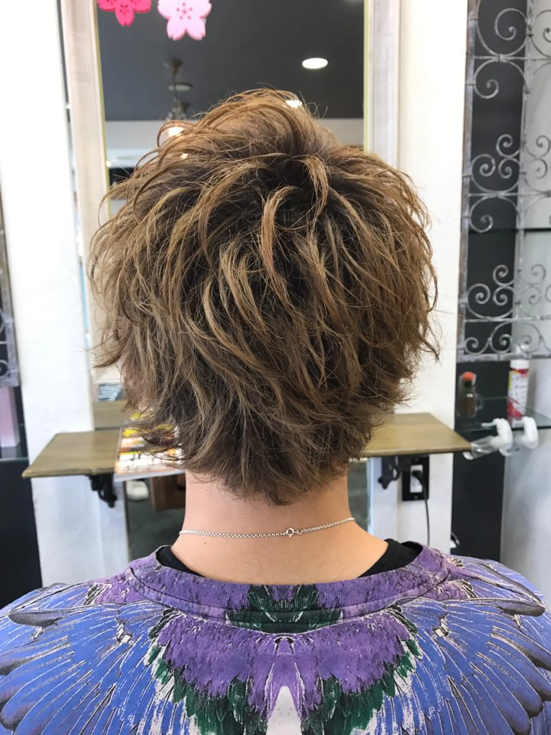 ミディアム カラー パーマ メンズ マッシュ イシイ リョウヘイのヘアスタイル