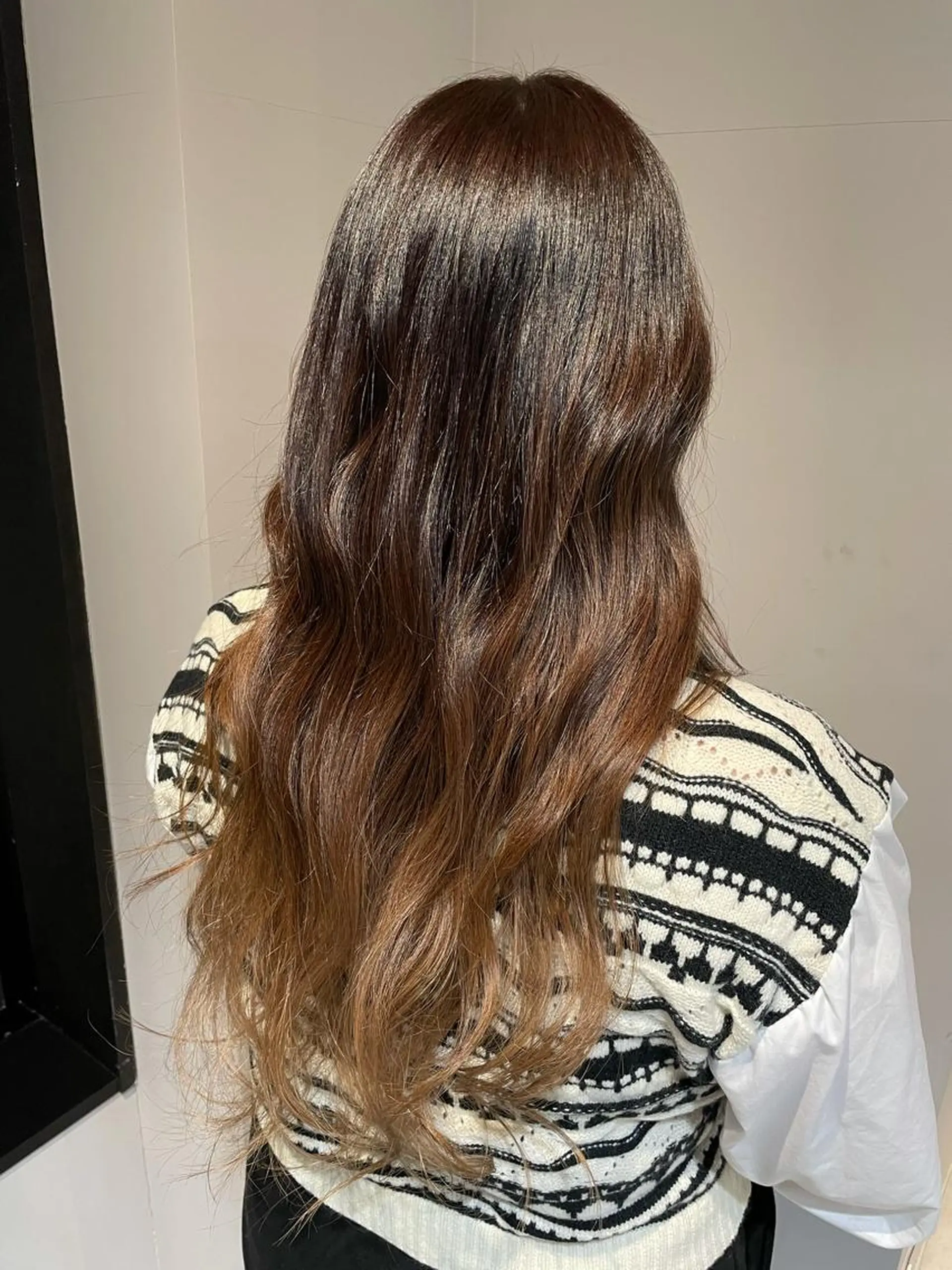 ロング カラー カット ヘアカラー トリートメント レイヤー×髪質改善 ×透明感/杉田 圭のヘアスタイル