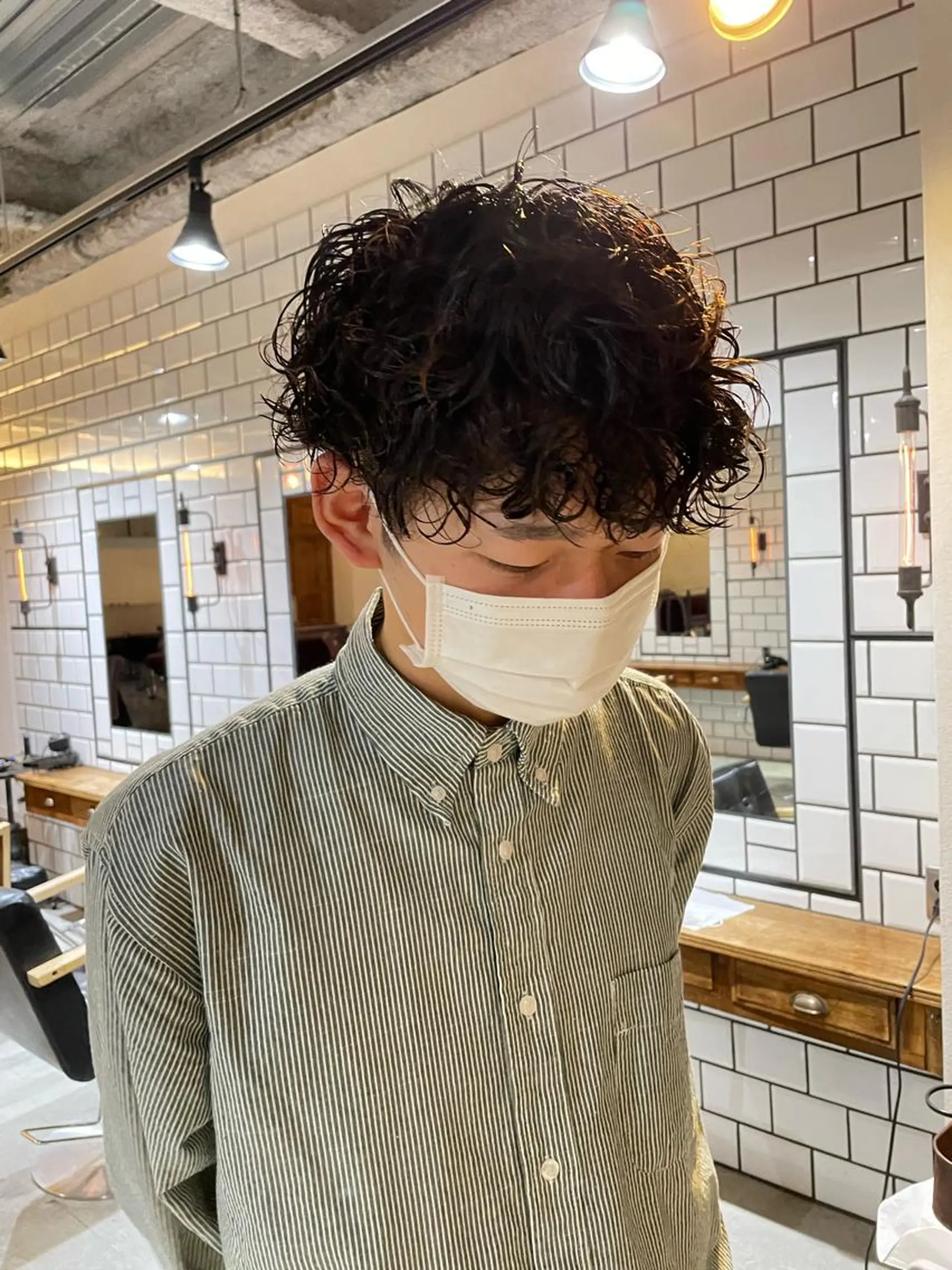 ショート カラー パーマ メンズ カット ヘアカラー パーマ トリートメント メンズヘア/レイヤー /ボブ山内春輝のヘアスタイル