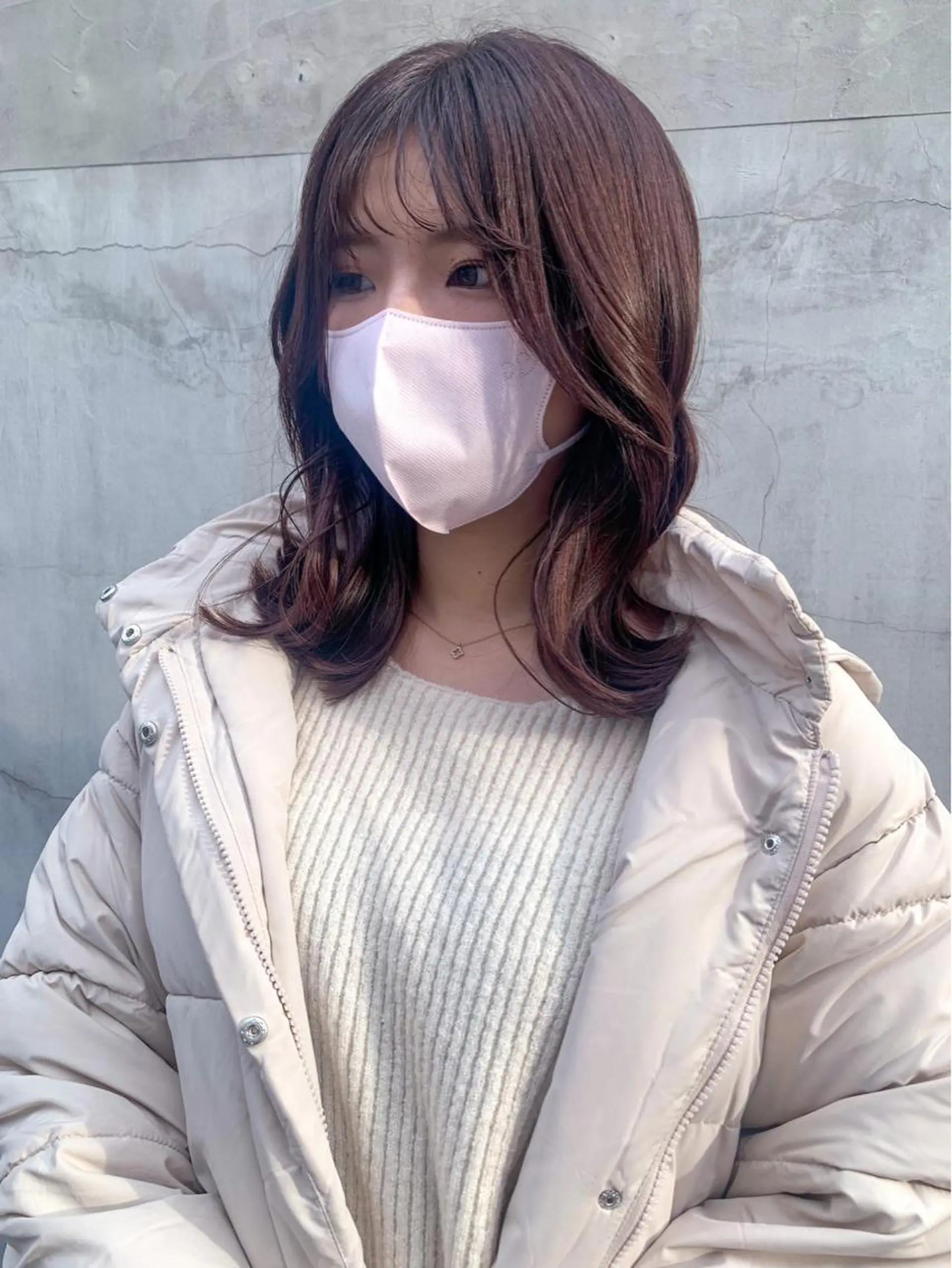 ミディアム カラー ヘアアレンジ ヘアカラー トリートメント yuka .のヘアスタイル