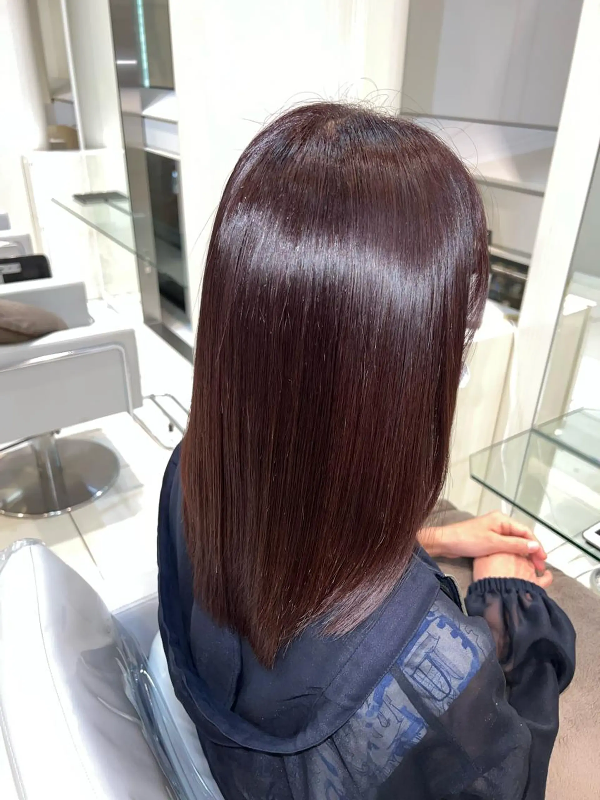 セミロング カット ヘアカラー トリートメント 縮毛矯正/髪質改善 /ブリーチ/東陽町✨のヘアスタイル