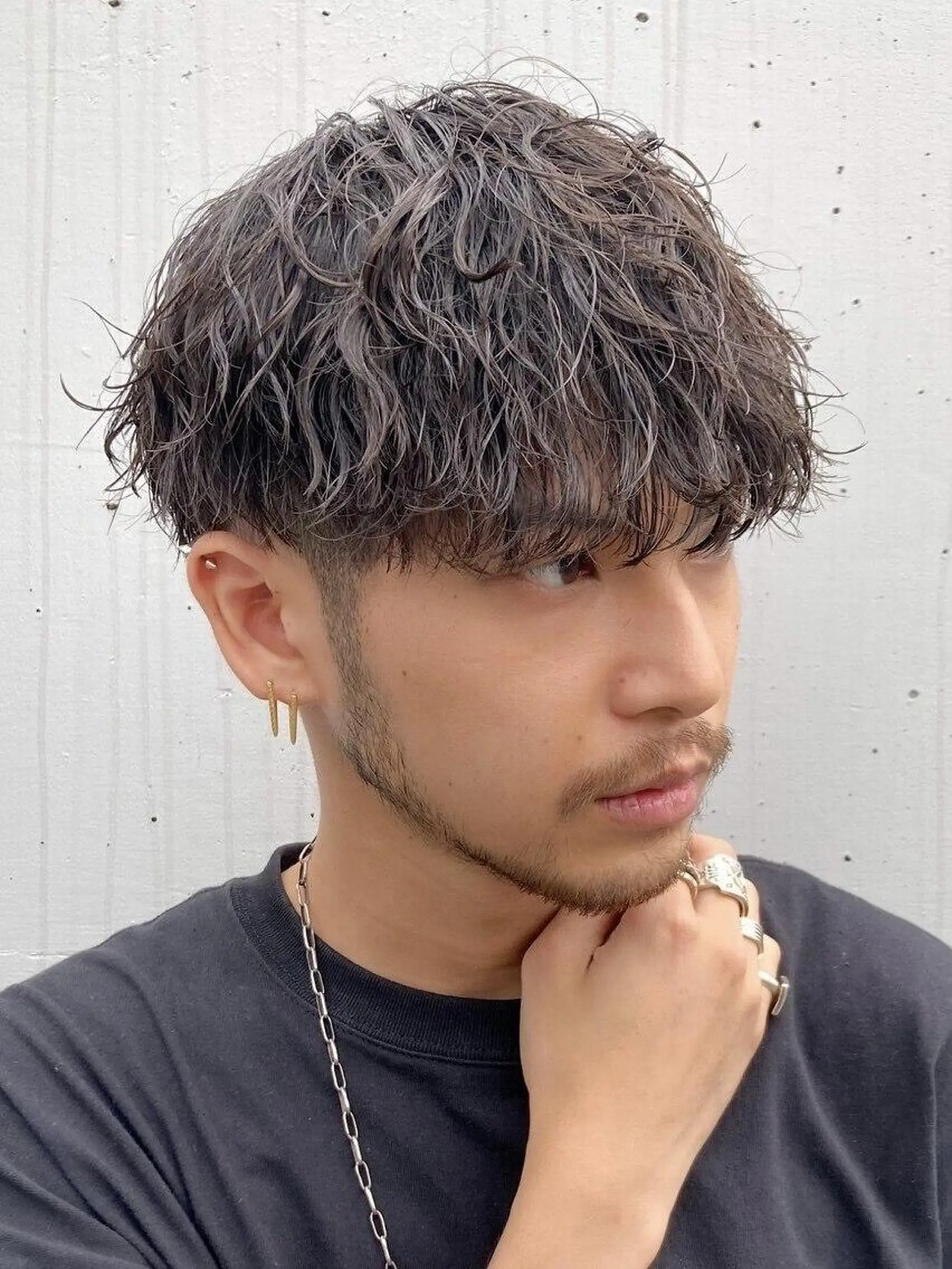 ショート パーマ メンズ メンズパーマ 波巻きパーマ SENTA✨メンズ パーマ✨fifth栄のヘアスタイル