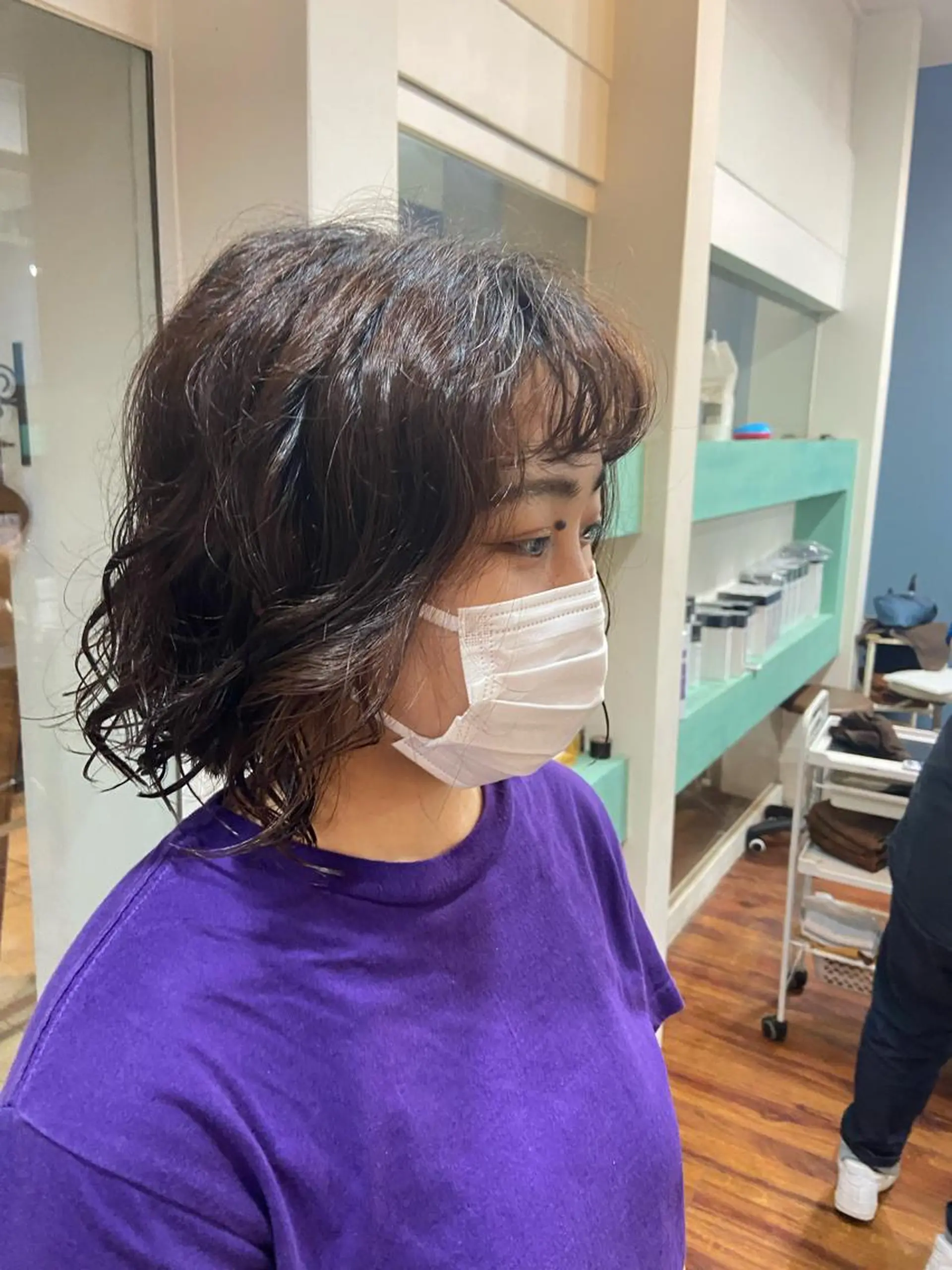 ショート パーマ 髪質改善/透明感 カラー/西川奈穂のヘアスタイル