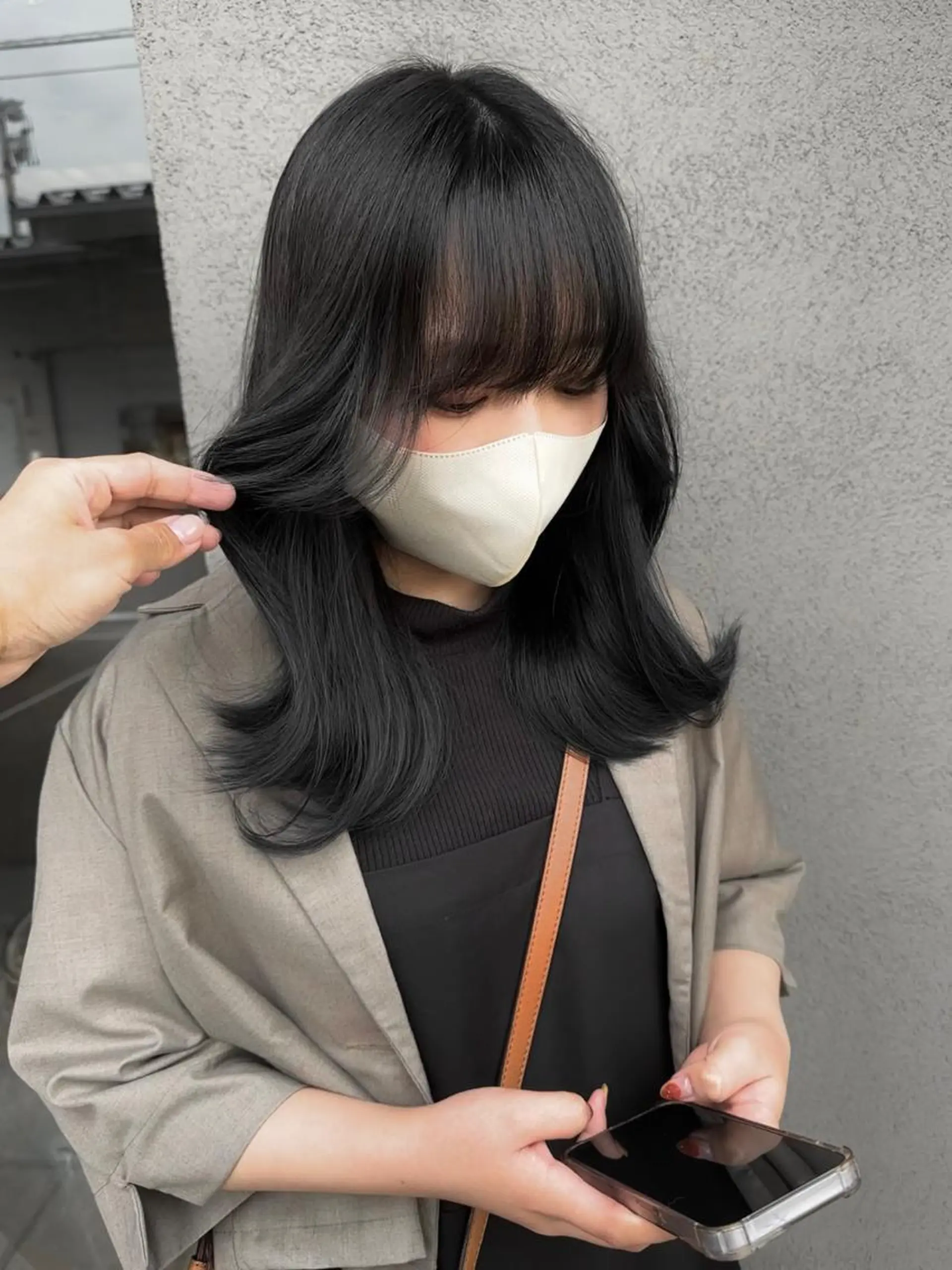 セミロング カラー くびれヘア 韓国風ヘア ヘアカラー トリートメント 韓国ヘア/レイヤー /大嶽佑馬のヘアスタイル