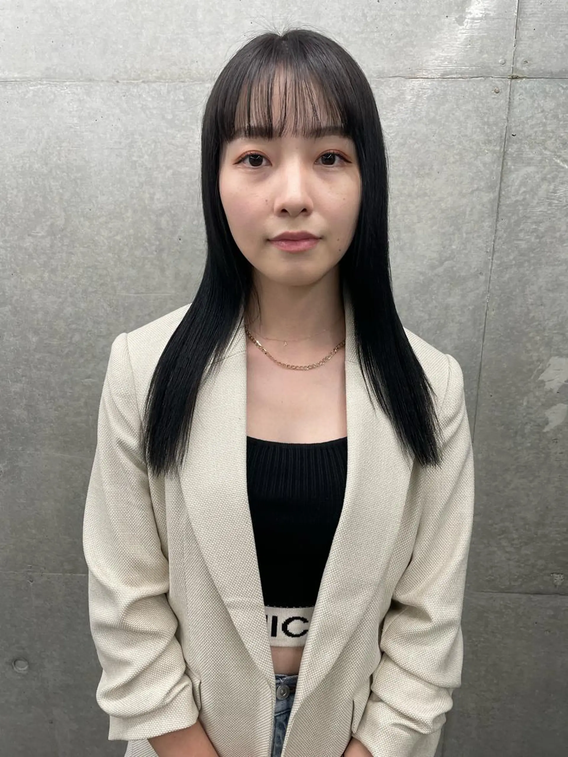 ロング カラー 菊地 柚乃のヘアスタイル