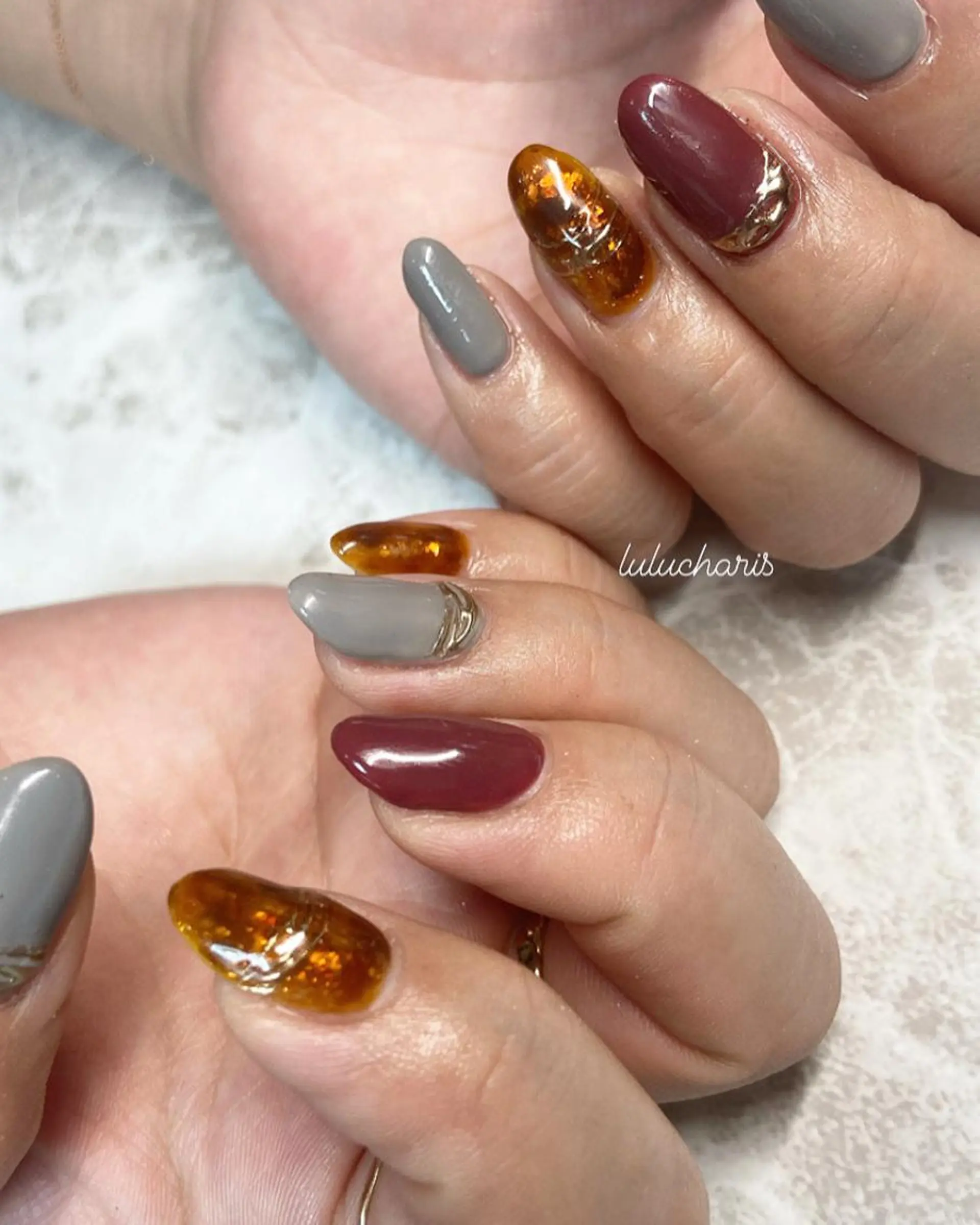 ネイル べっ甲ネイル Lulu charisu所属・lulucharis nailのネイルデザイン