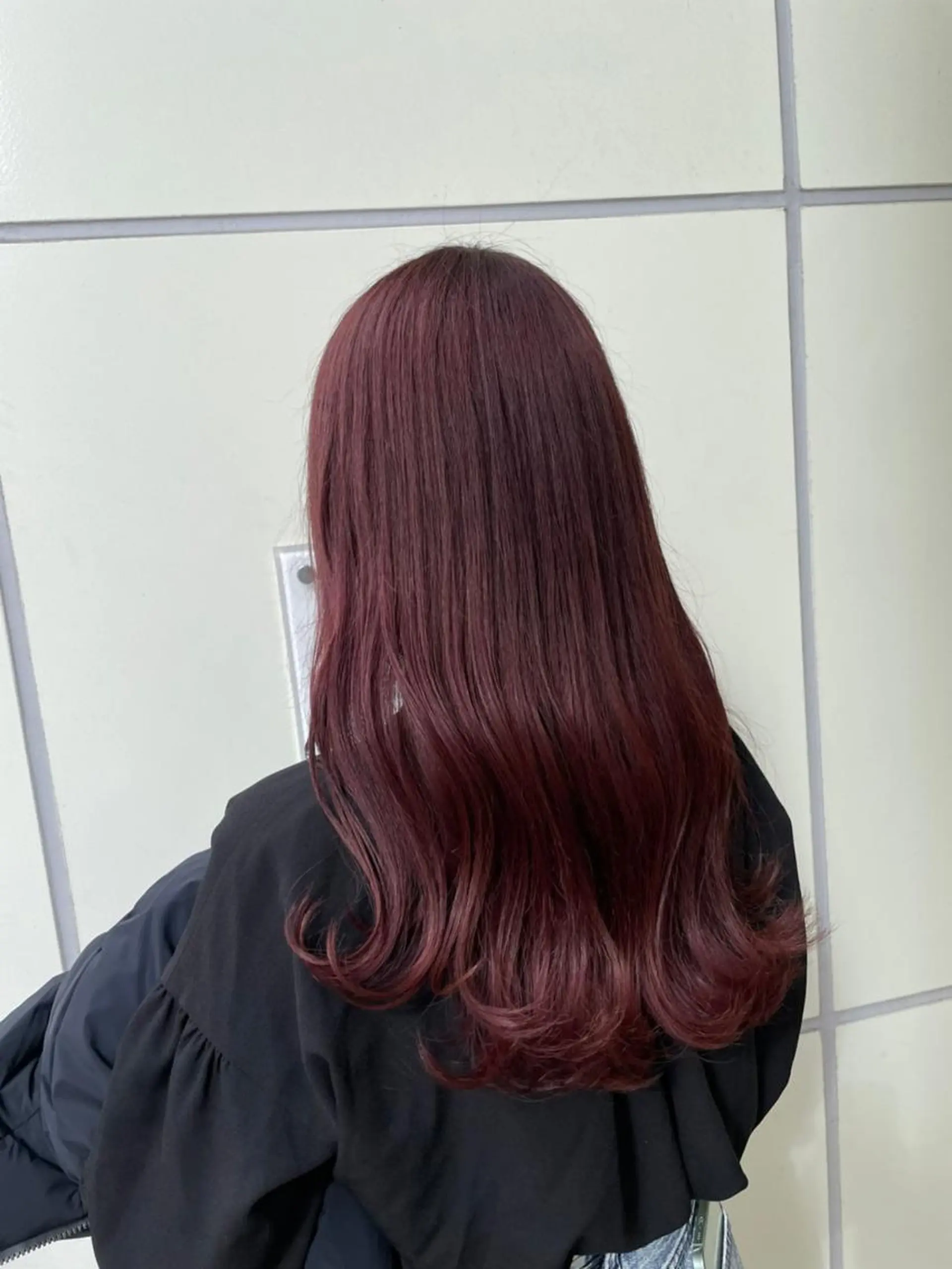 ロング カラー パーマ ヘアアレンジ 成人式 アディクシーカラー アッシュ バレイヤージュ ミストバング newi 川崎店のヘアスタイル