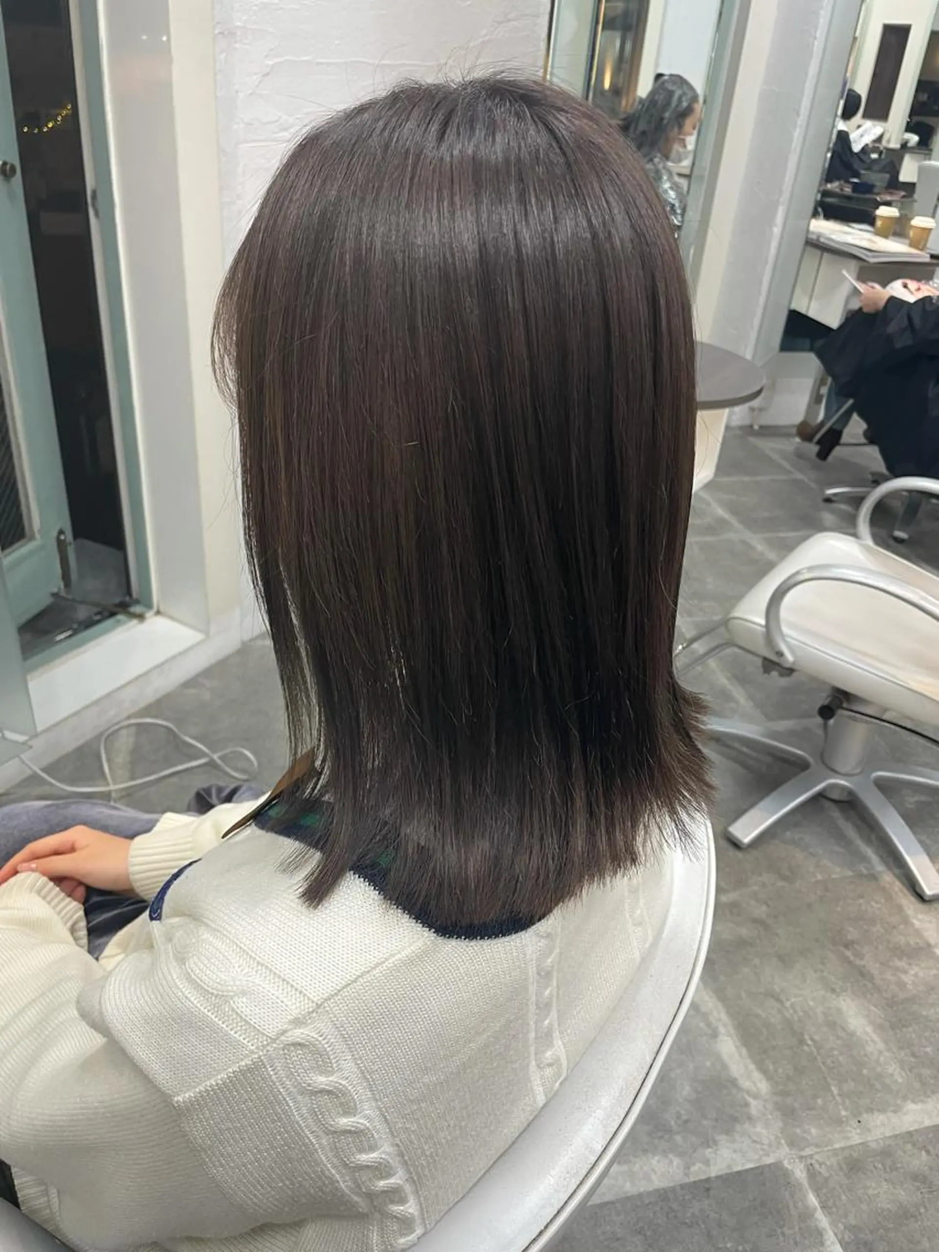 ミディアム カラー ブラウンカラー イルミナカラー モカブラウン selma est所属・ショート/韓国ヘア Moto✂︎のヘアスタイル