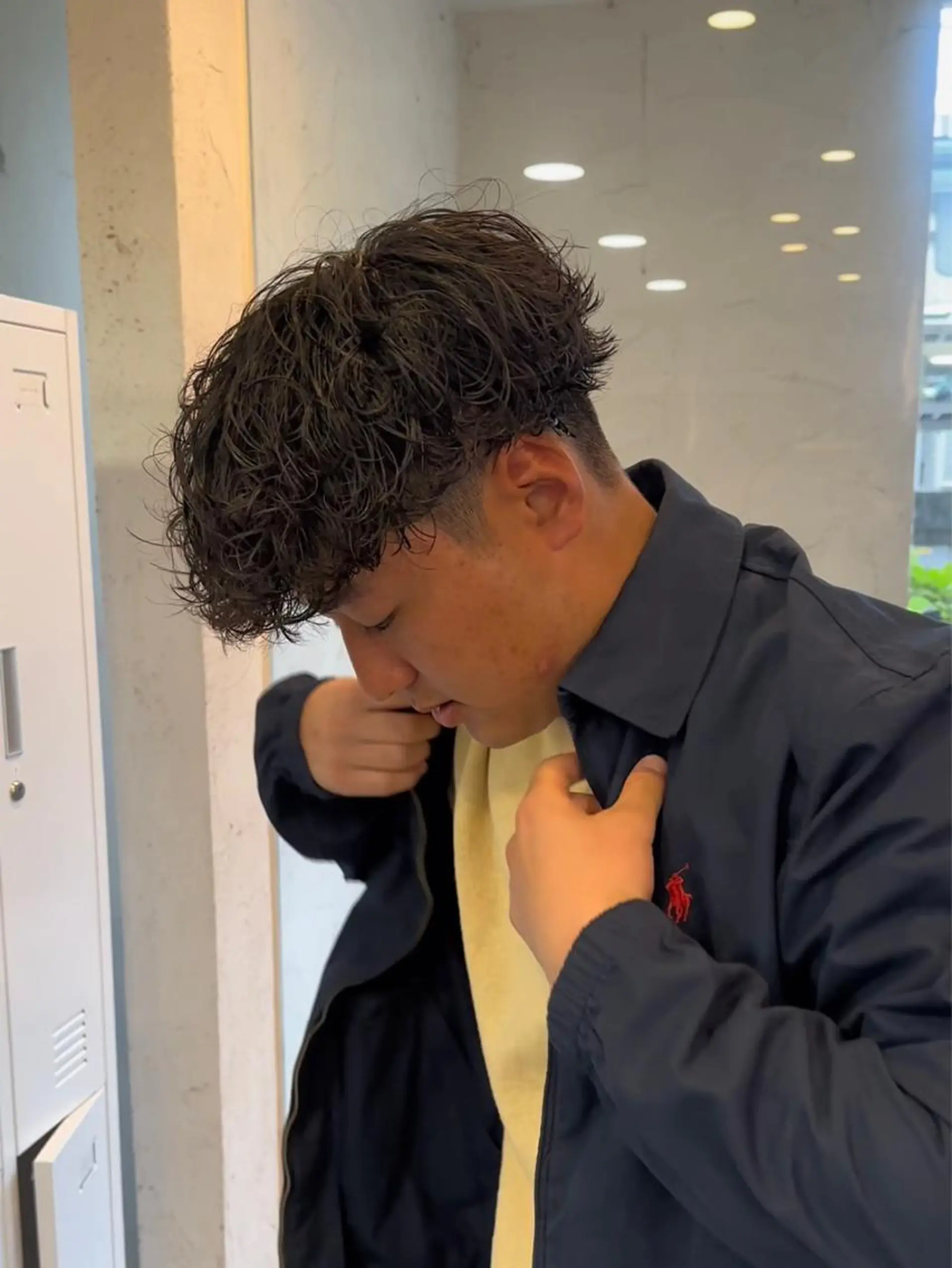 パーマ メンズ ショートボブ アップバング メンズブリーチ メンズハイライト メンズインナーカラー カット パーマ 年間2000名担当◎ パーマ職人/仲原佑樹のヘアスタイル