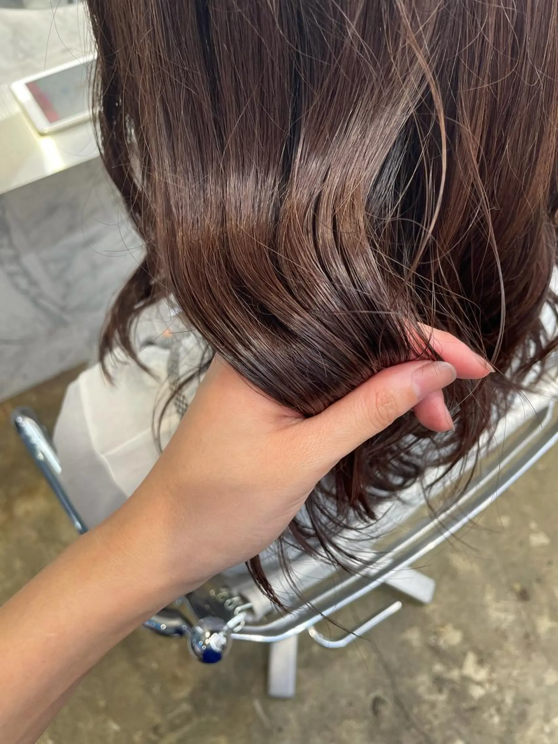 ミディアム カラー ブラウンカラー ピンクカラー ピンクブラウン Austin所属・韓国×網紅ヘア 🤍りん🤍のヘアスタイル