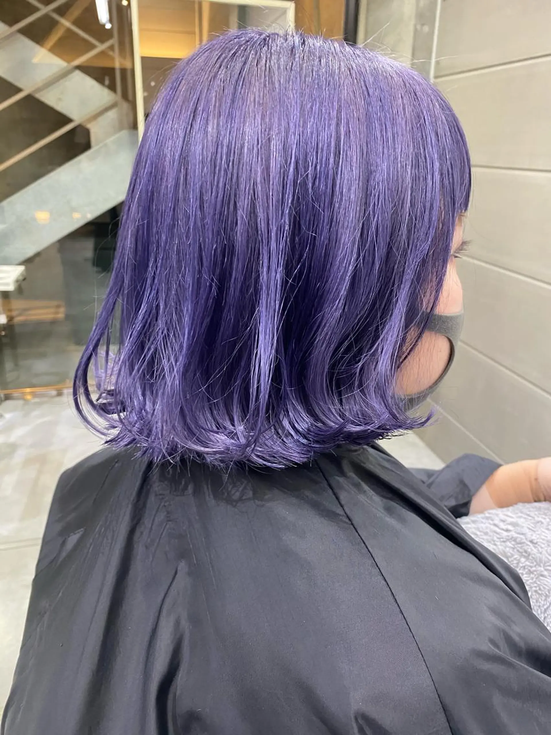 ショート カラー ブルーカラー ブルーラベンダー ラベンダーカラー ボブ カット ヘアカラー 金子 真悠のヘアスタイル
