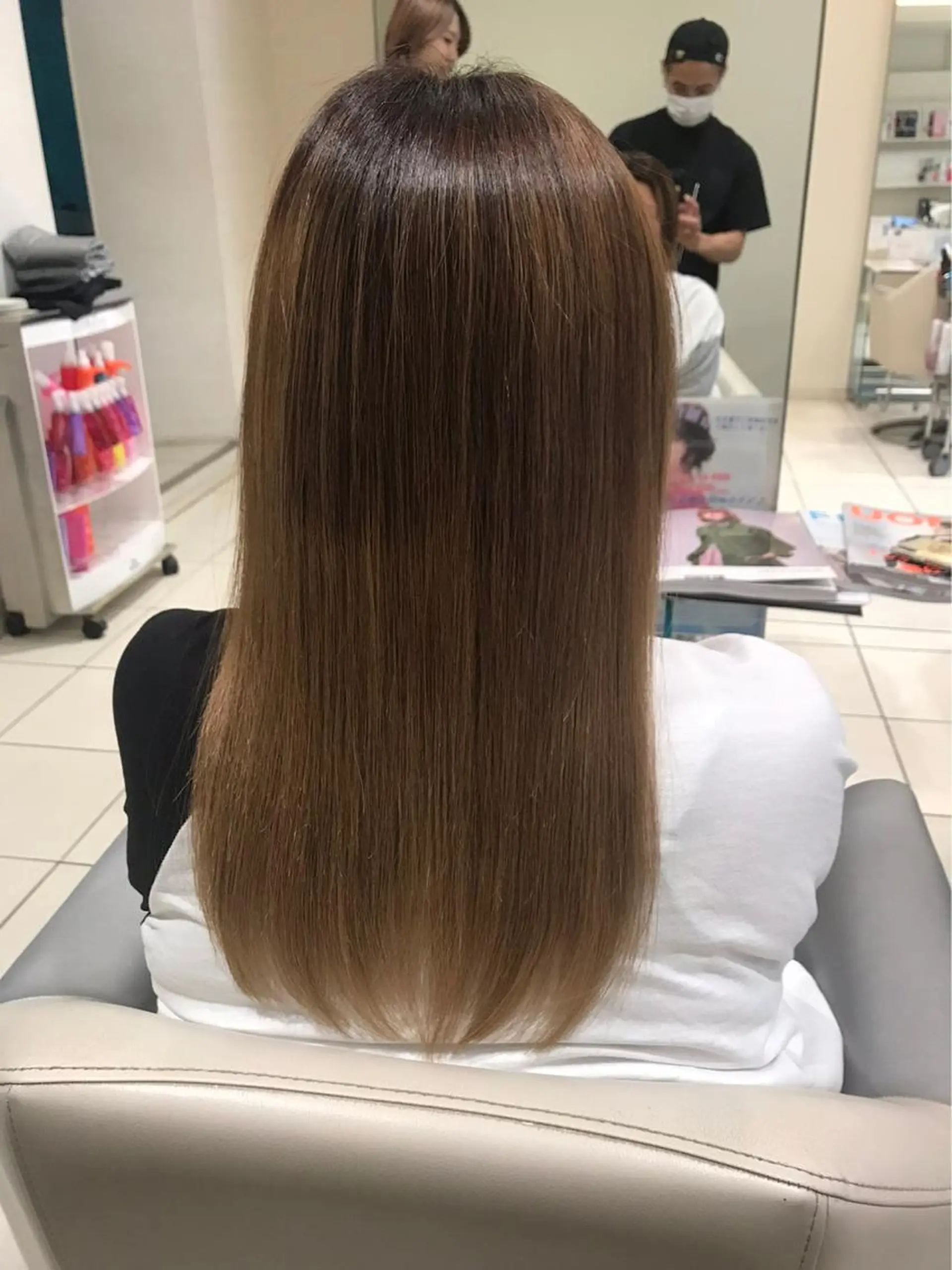 セミロング カラー パーマ ヘアカラー トリートメント MODE K´s eau髪質改善特化のヘアスタイル