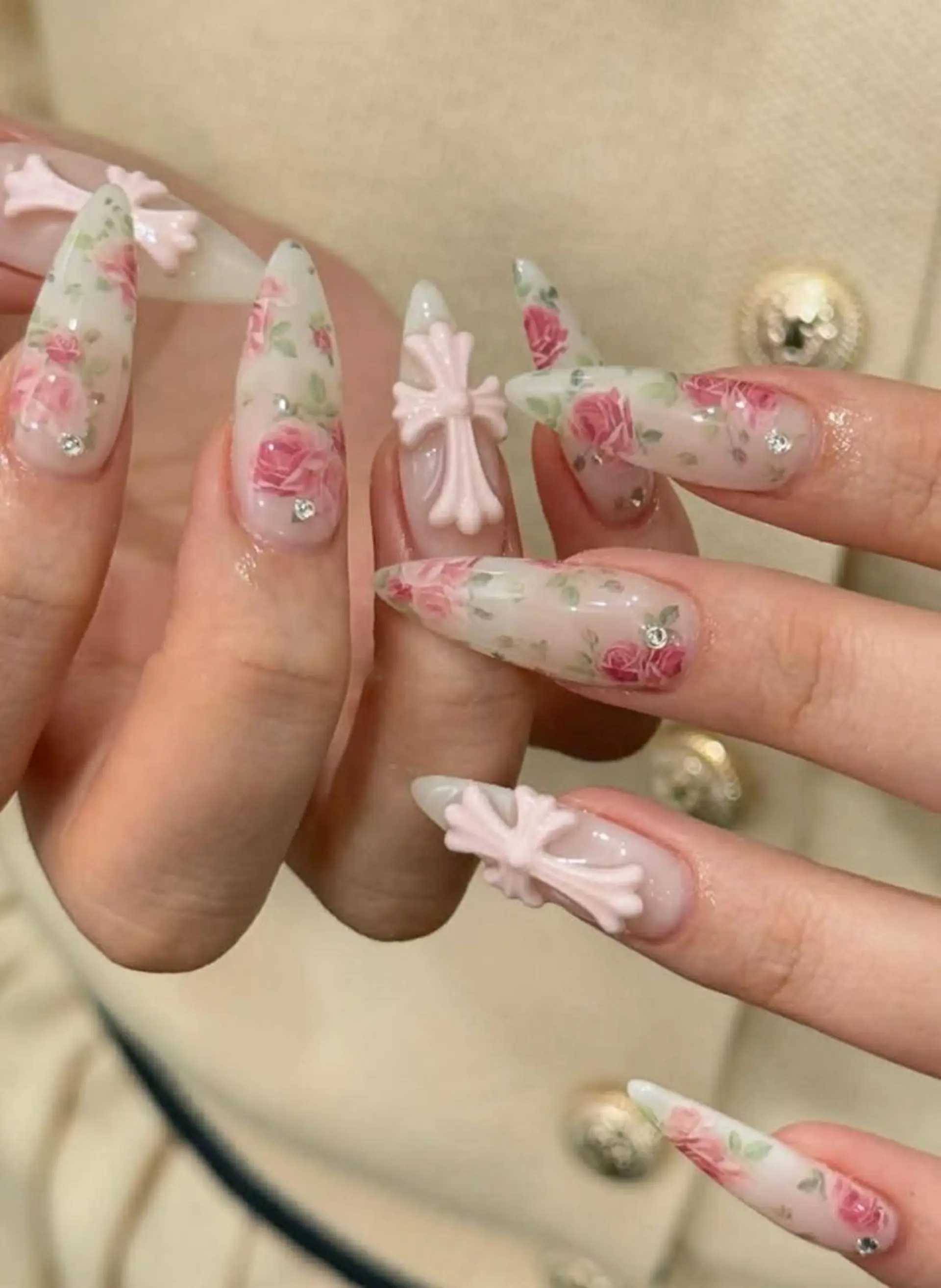 ネイル 長さ出し グラデーション 卒業式 キラキラネイル マグネットネイル ハンドネイル YUNA Belle Nail 池袋のネイルデザイン