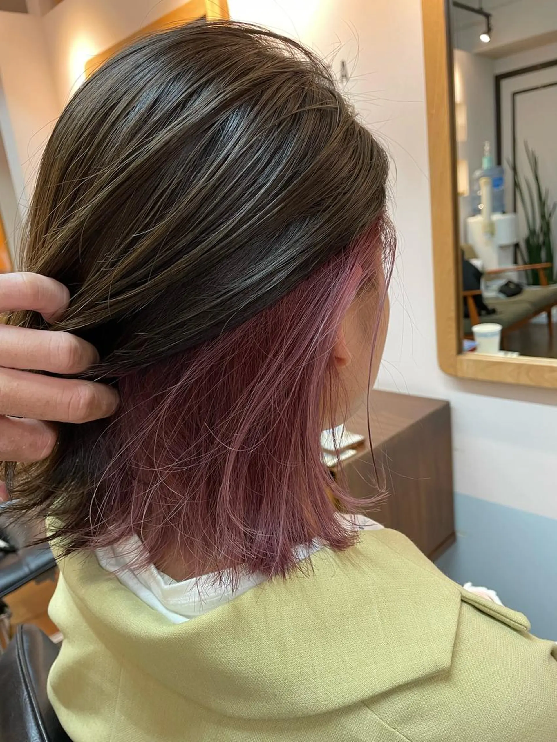 ミディアム カラー インナーカラー パープルカラー 【透明感ツヤカラー】 三浦寛之のヘアスタイル