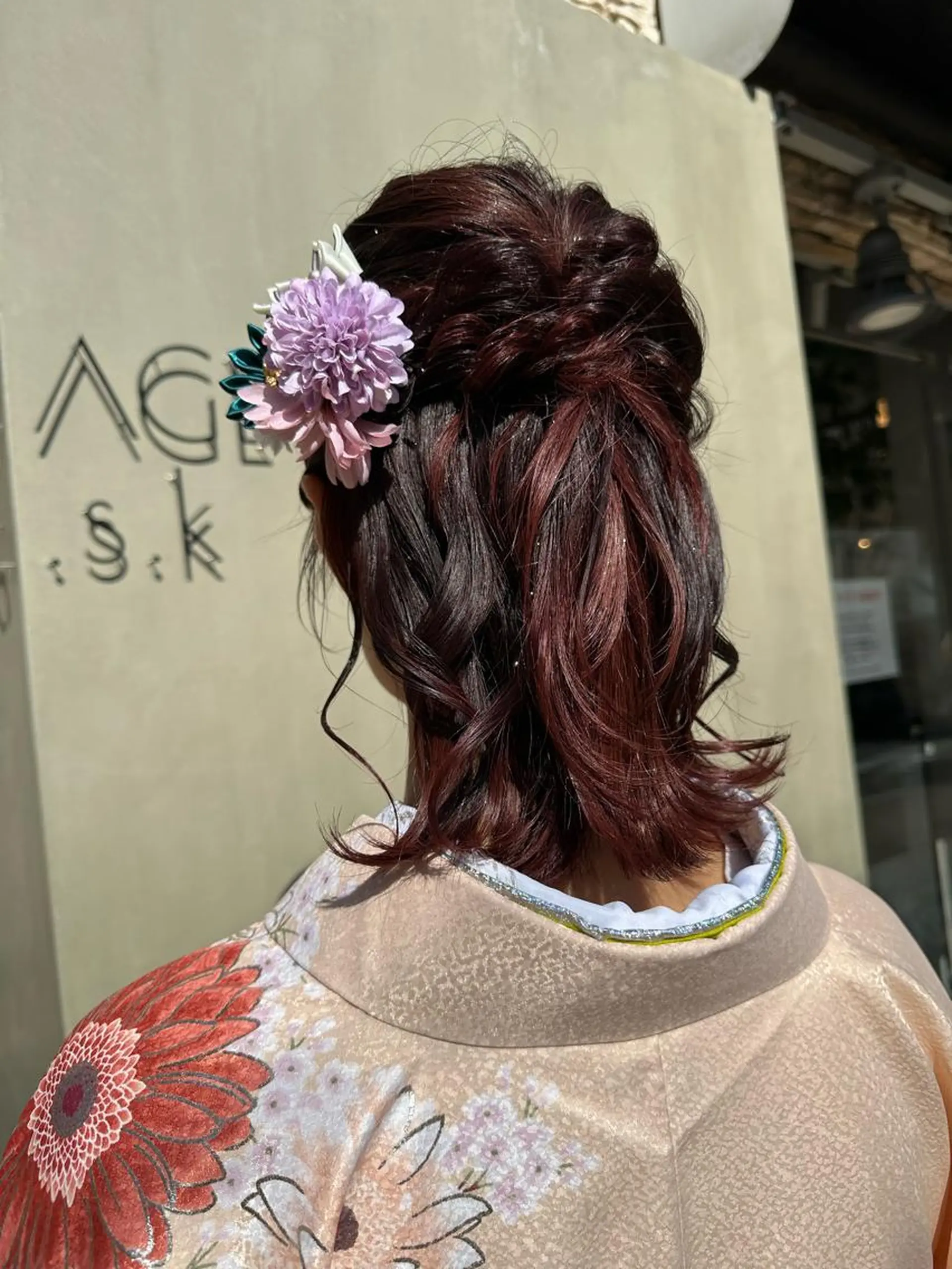 ヘアアレンジ 卒業式のヘアスタイル ヘアセット sato ayaka ｜透明感カラー🫧のヘアスタイル