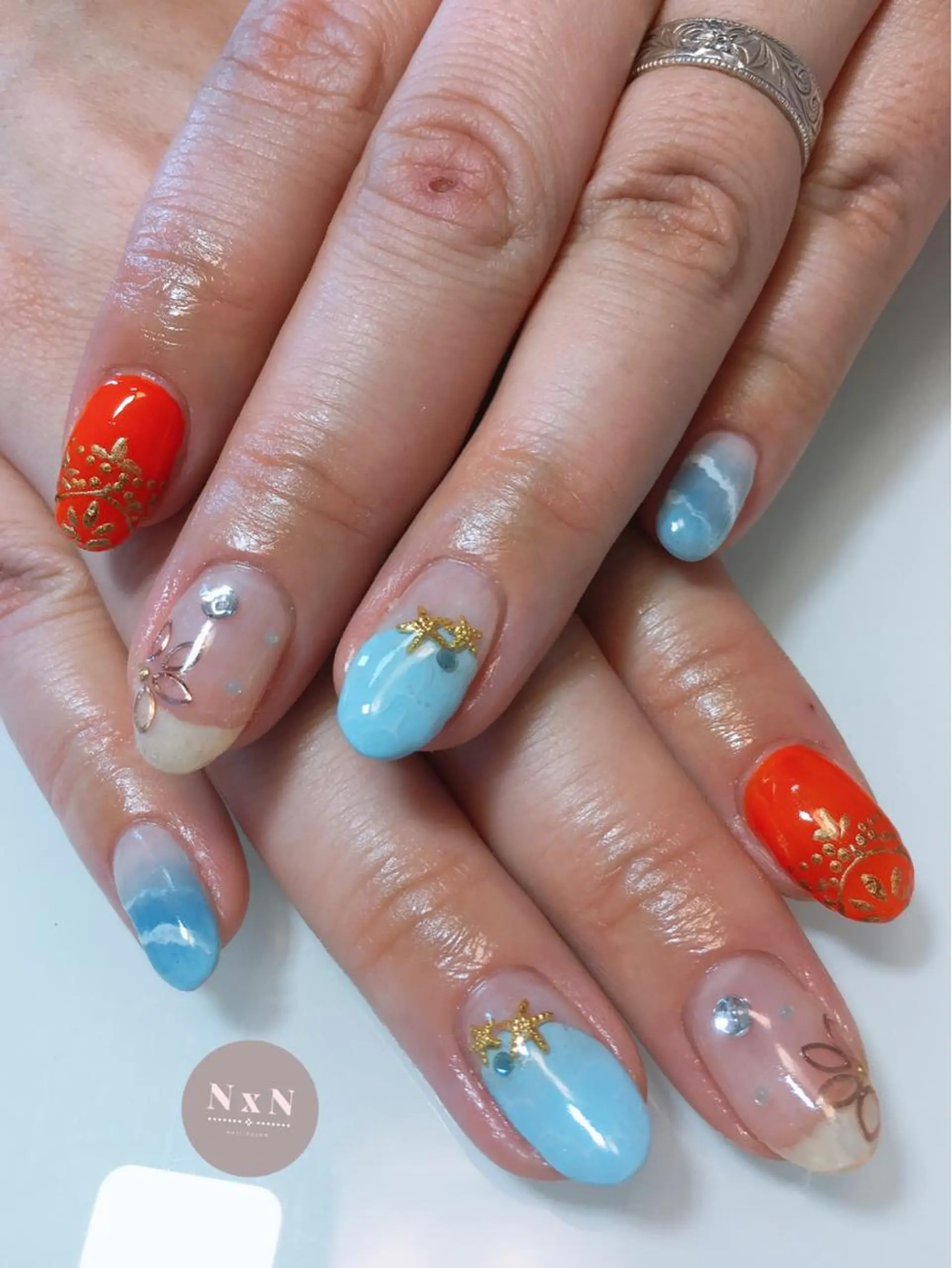 ネイル ジェルネイル ぷっくりネイル nail salon N×Nのネイルデザイン