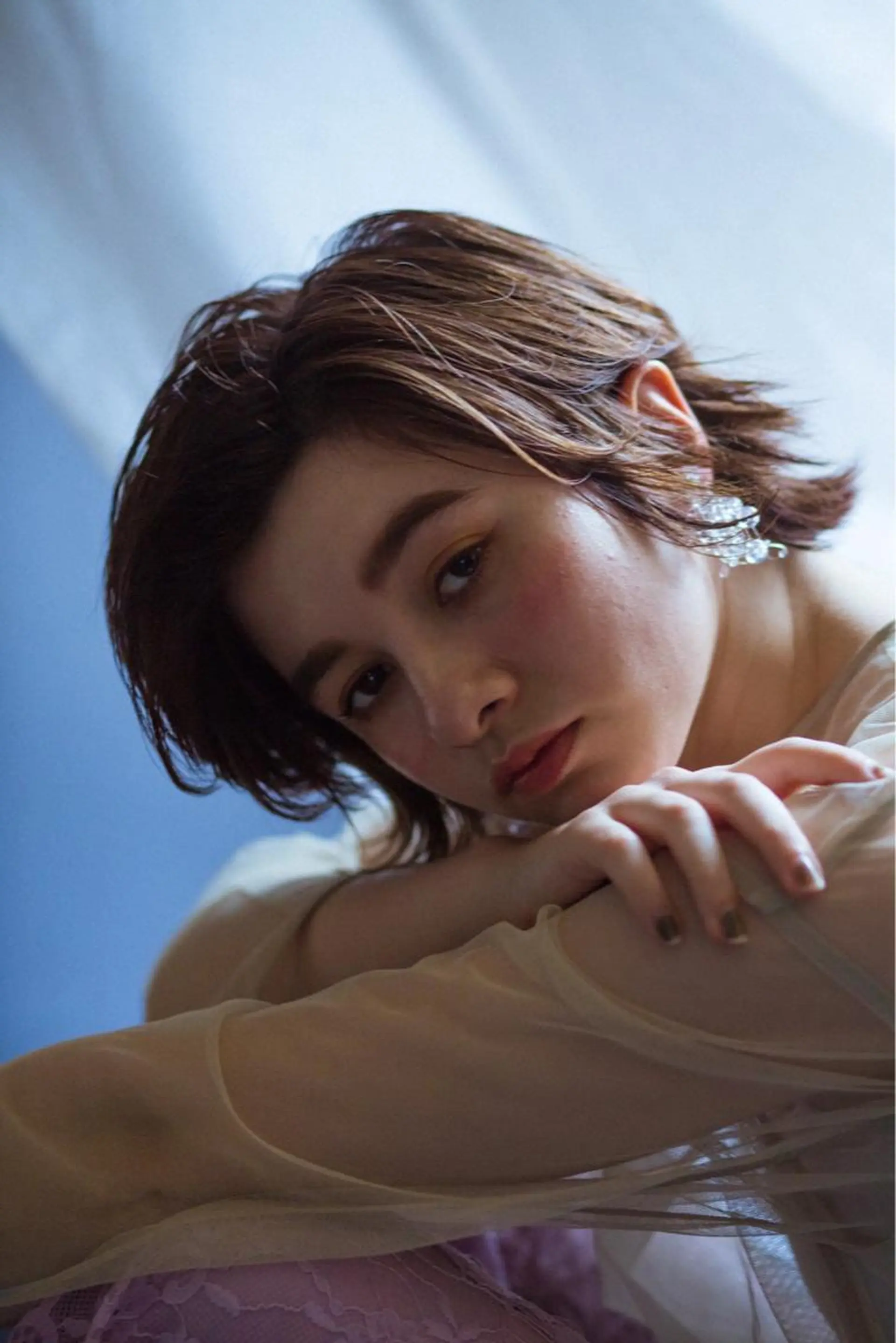 ショート 外ハネヘア 髪質改善/縮毛/ボブ CHIHIROのヘアスタイル