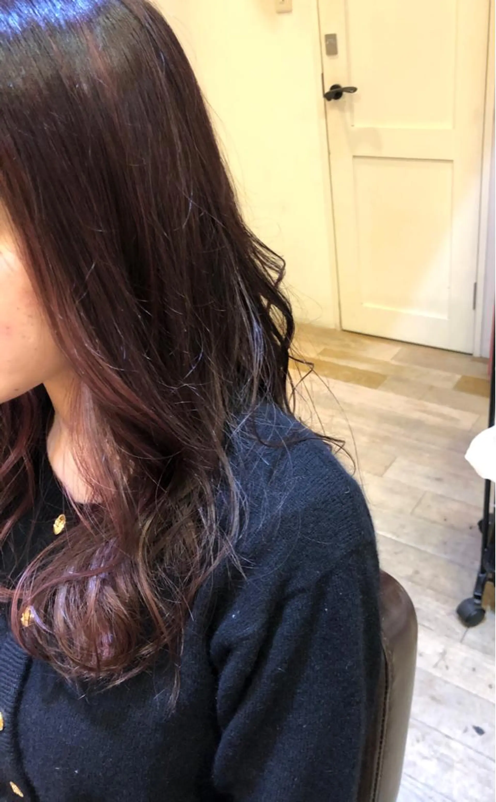 カラー ハイライトカラー イルミナカラー ピンクカラー ピンクパープル ヘアカラー トリートメント 玉邑 美菜のヘアスタイル