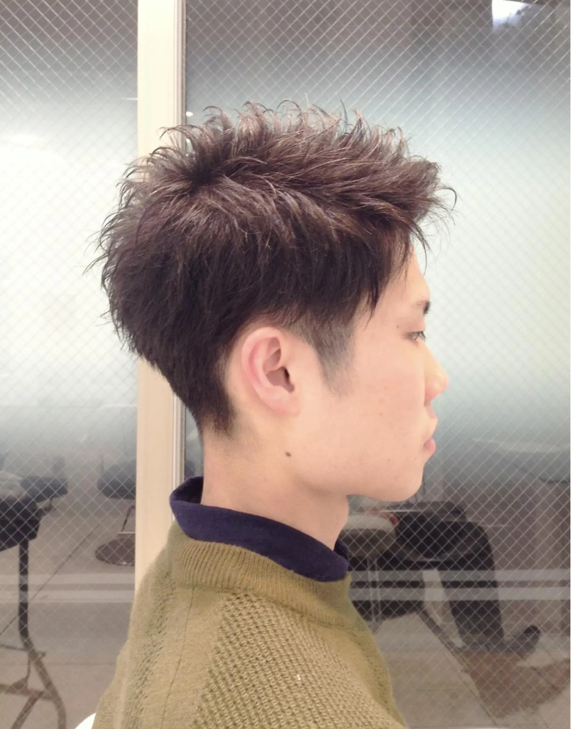 ショート パーマ メンズ レイヤーカット ショート/宮本洋介のヘアスタイル