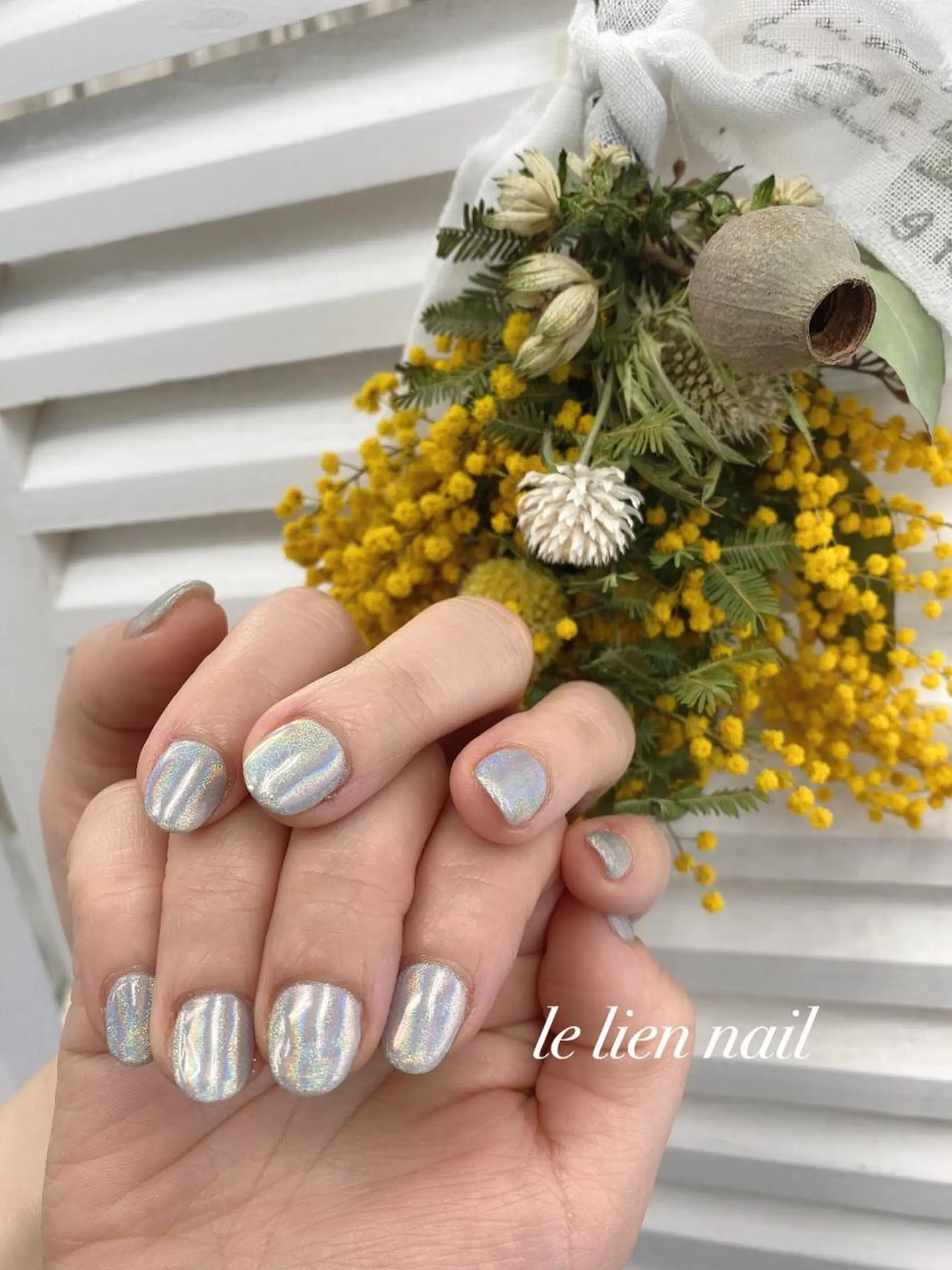 ネイル ミラーネイル le lien nailのネイルデザイン