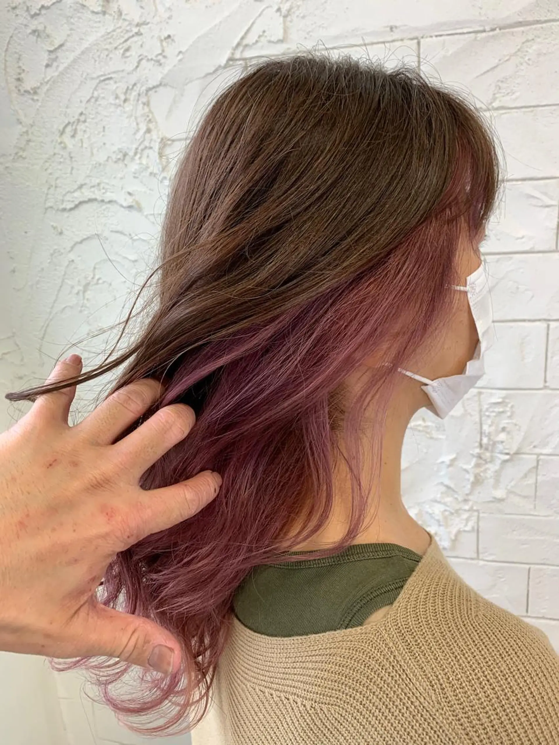 セミロング ヘアカラー archange 大井川のヘアスタイル