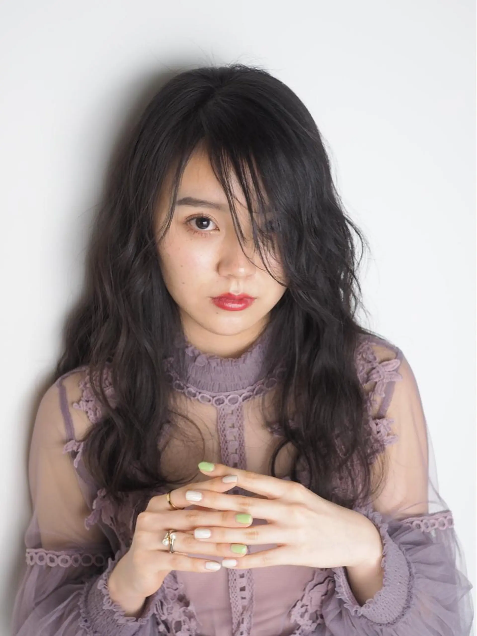 ロング カラー パーマ カット ヘアカラー 透明感カラー/ブリー チ✨駒場　笙のヘアスタイル