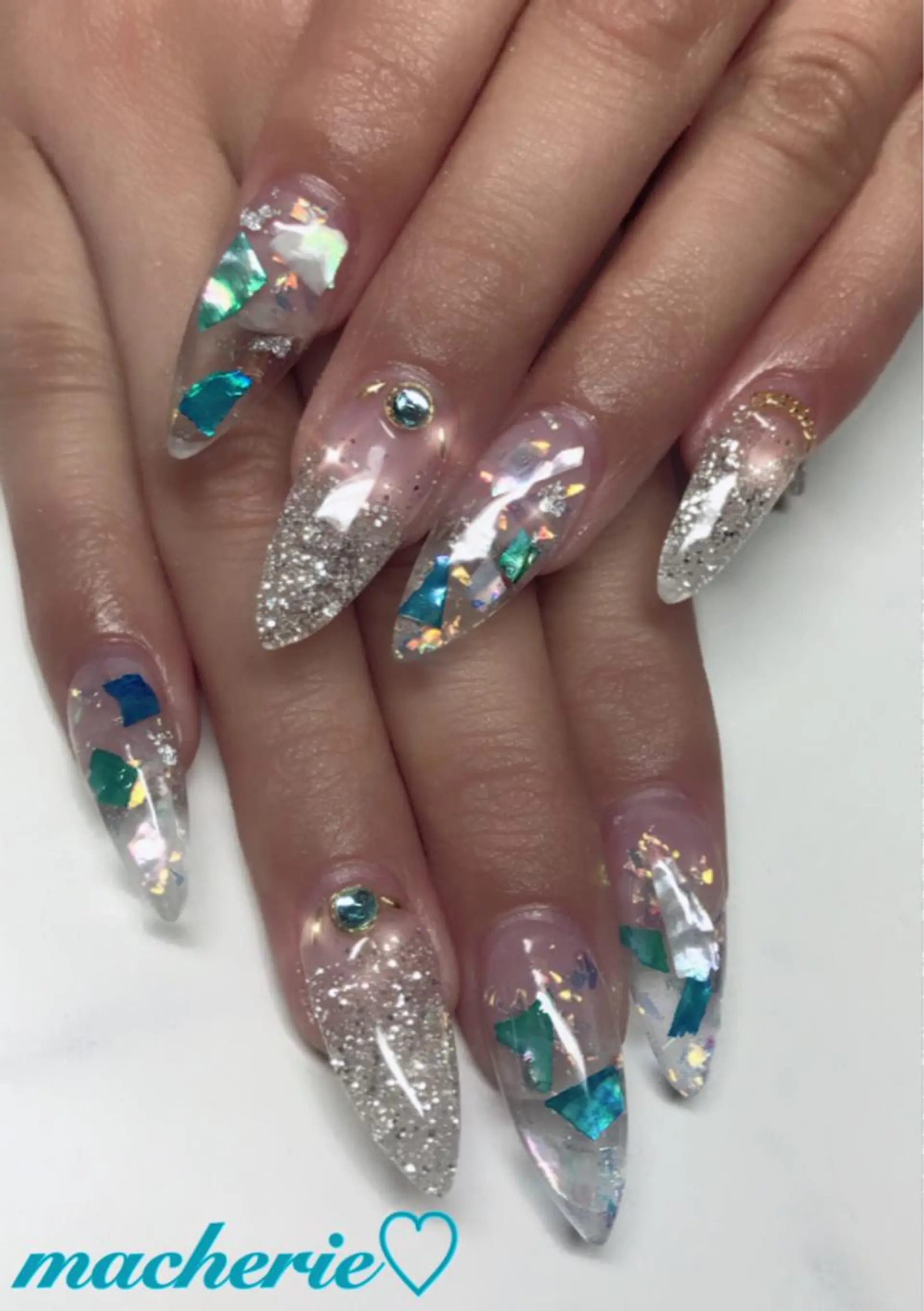 ネイル クリアネイル スカルプネイル ハンドネイル Nail Salon macherieのネイルデザイン